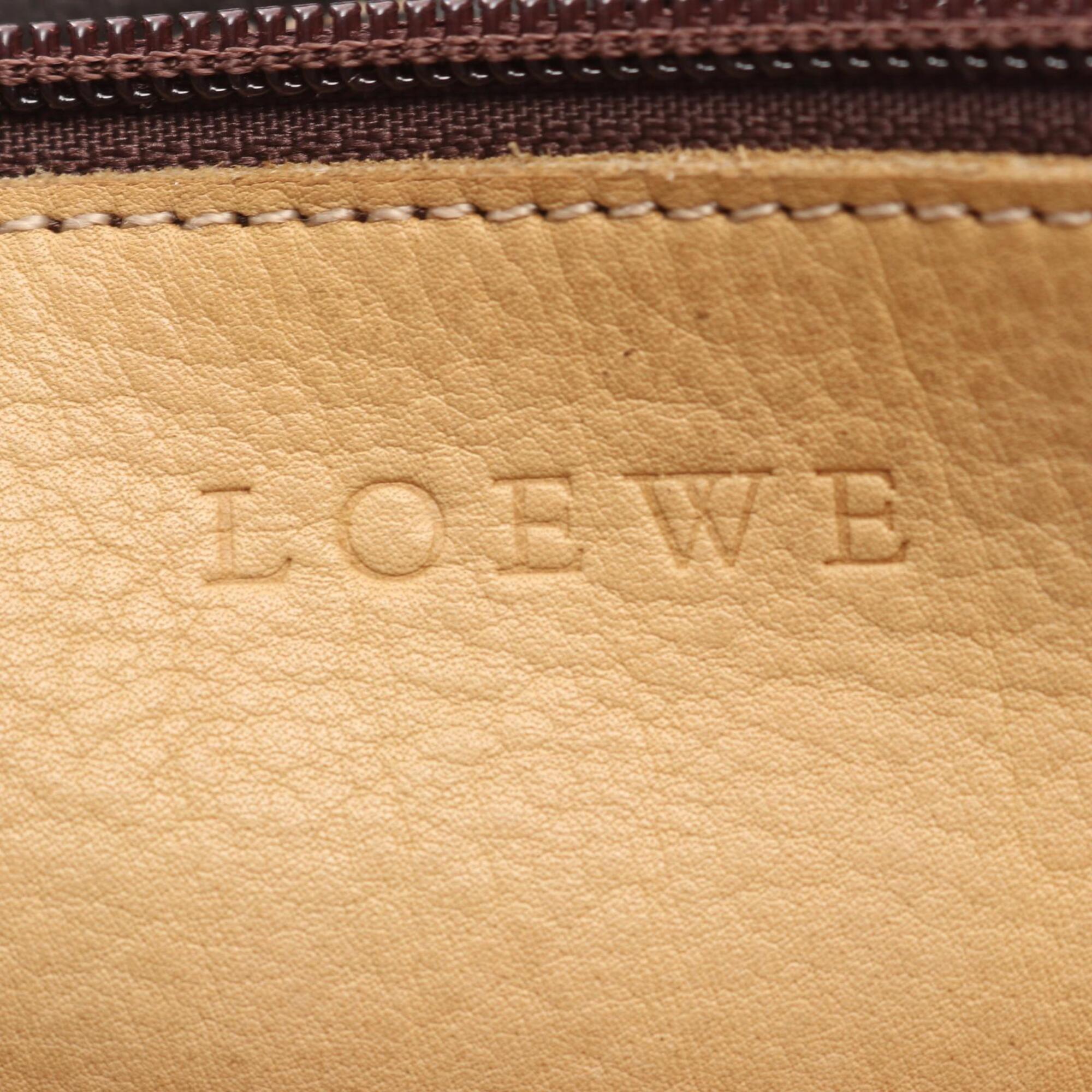 Loewe Beige Brown Suede Leather Handbag Shoulder Bag (Pre-Owned)