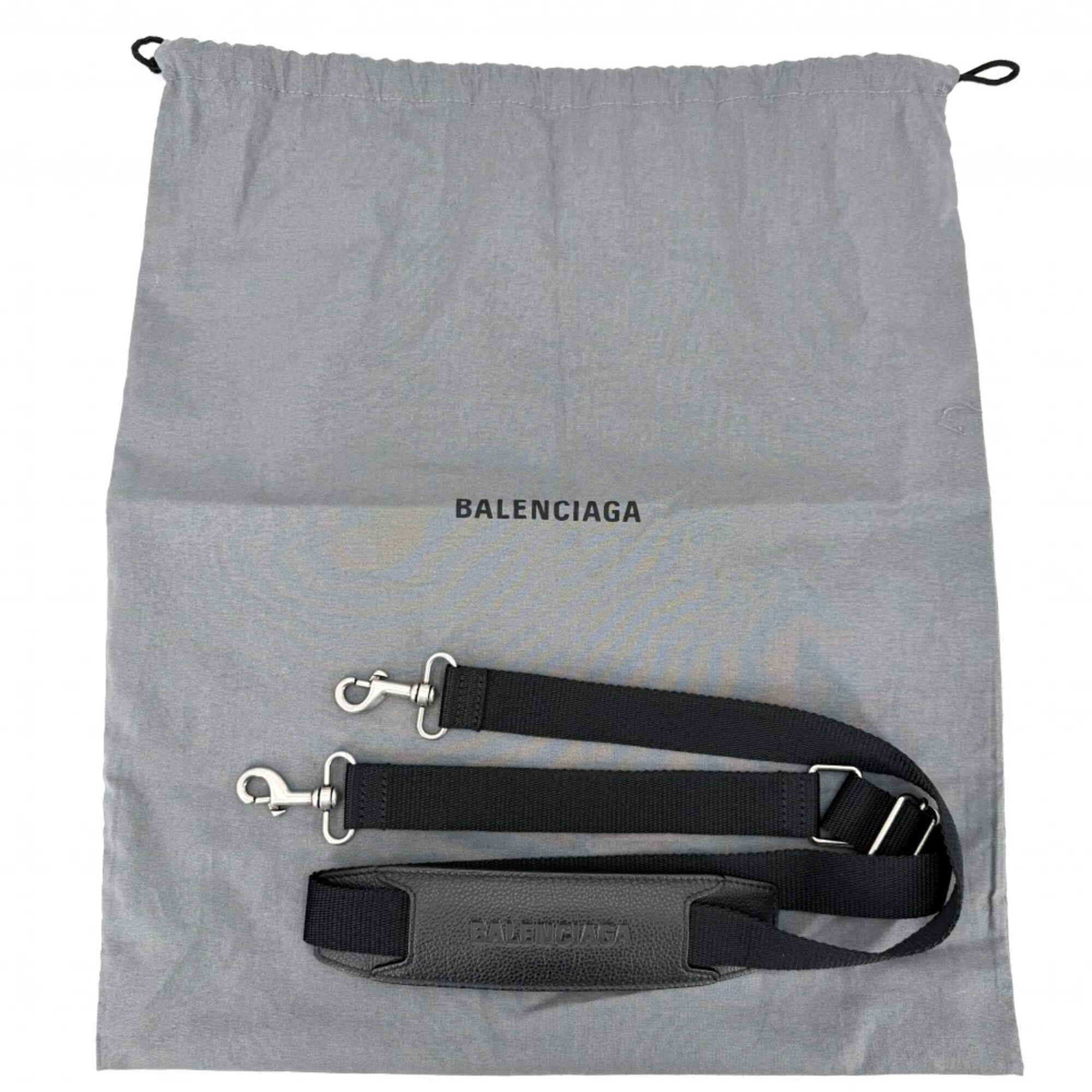 Balenciaga Black Leather Handbag Shoulder Bag Tote Bag (Pre-Owned)
