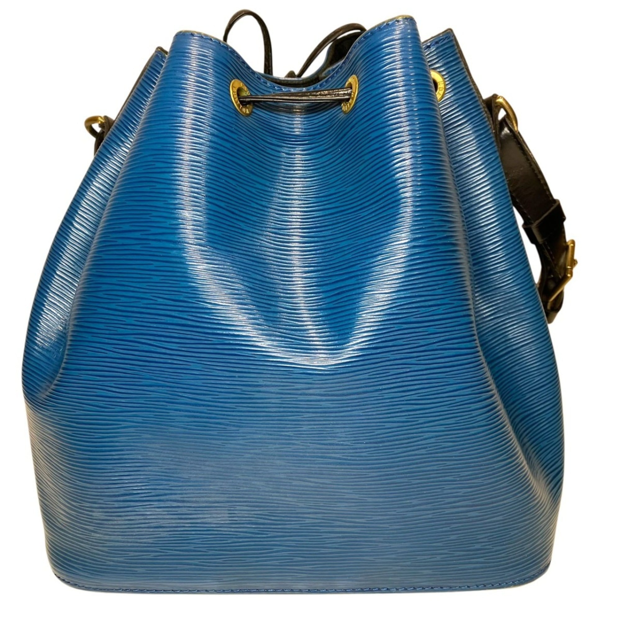 Louis Vuitton Epi Black Blue Leather Shoulder Bag (Pre-Owned)