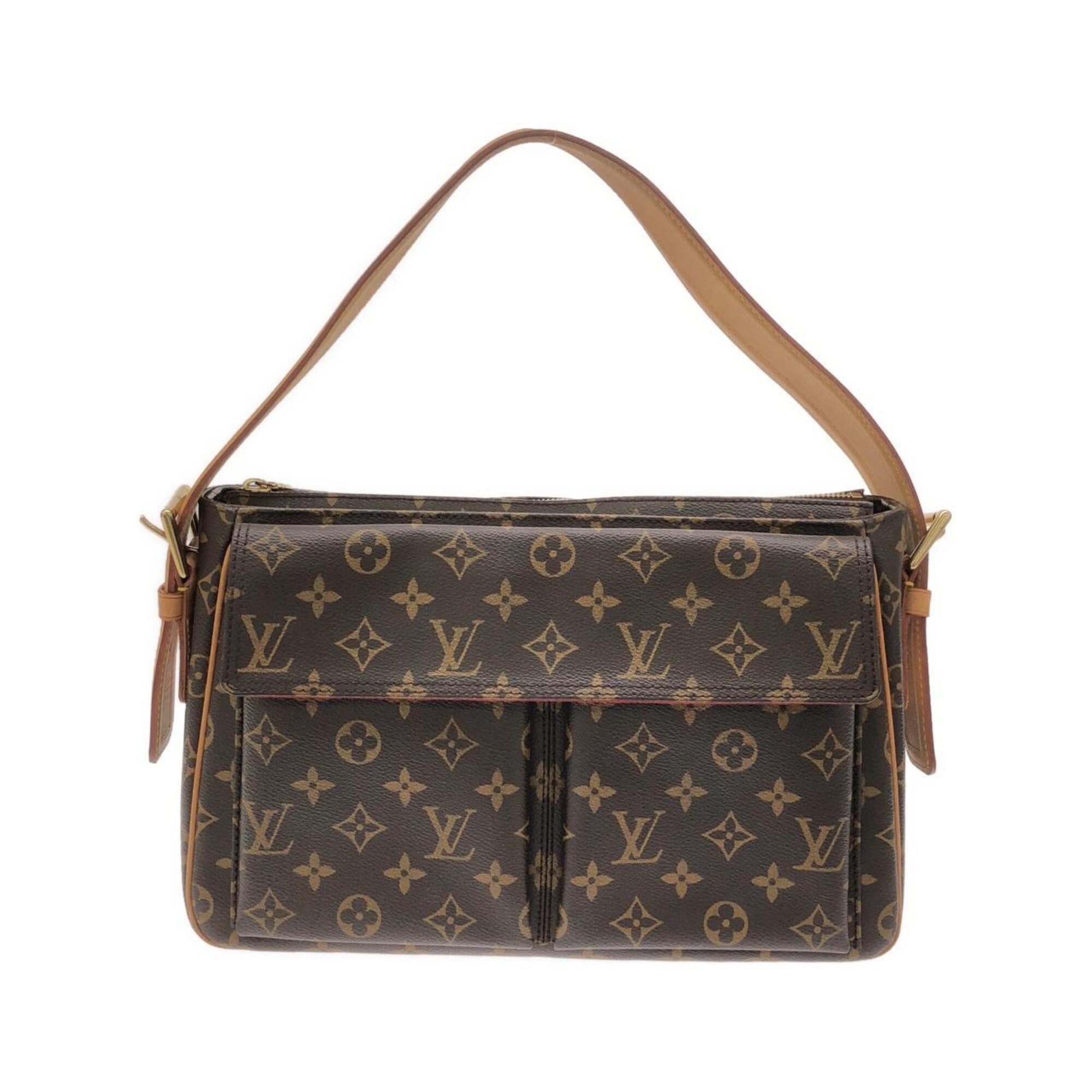 Louis Vuitton Marron Coated Canvas Shoulder Bag (Pre-Owned)