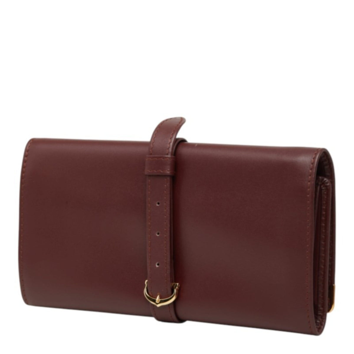 Cartier Wine Red Leather Pouch (Pre-Owned)