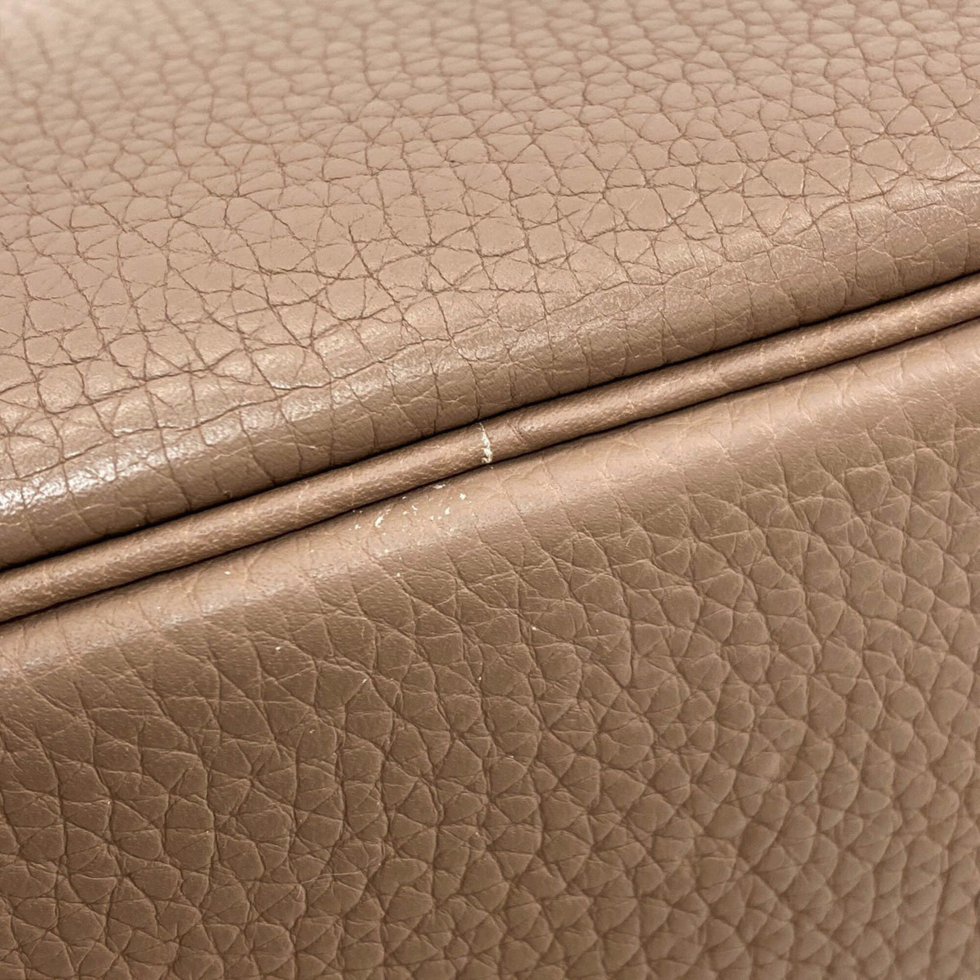 Hermes Etoupe Gray Taurillon Clemence Leather Handbag (Pre-Owned)