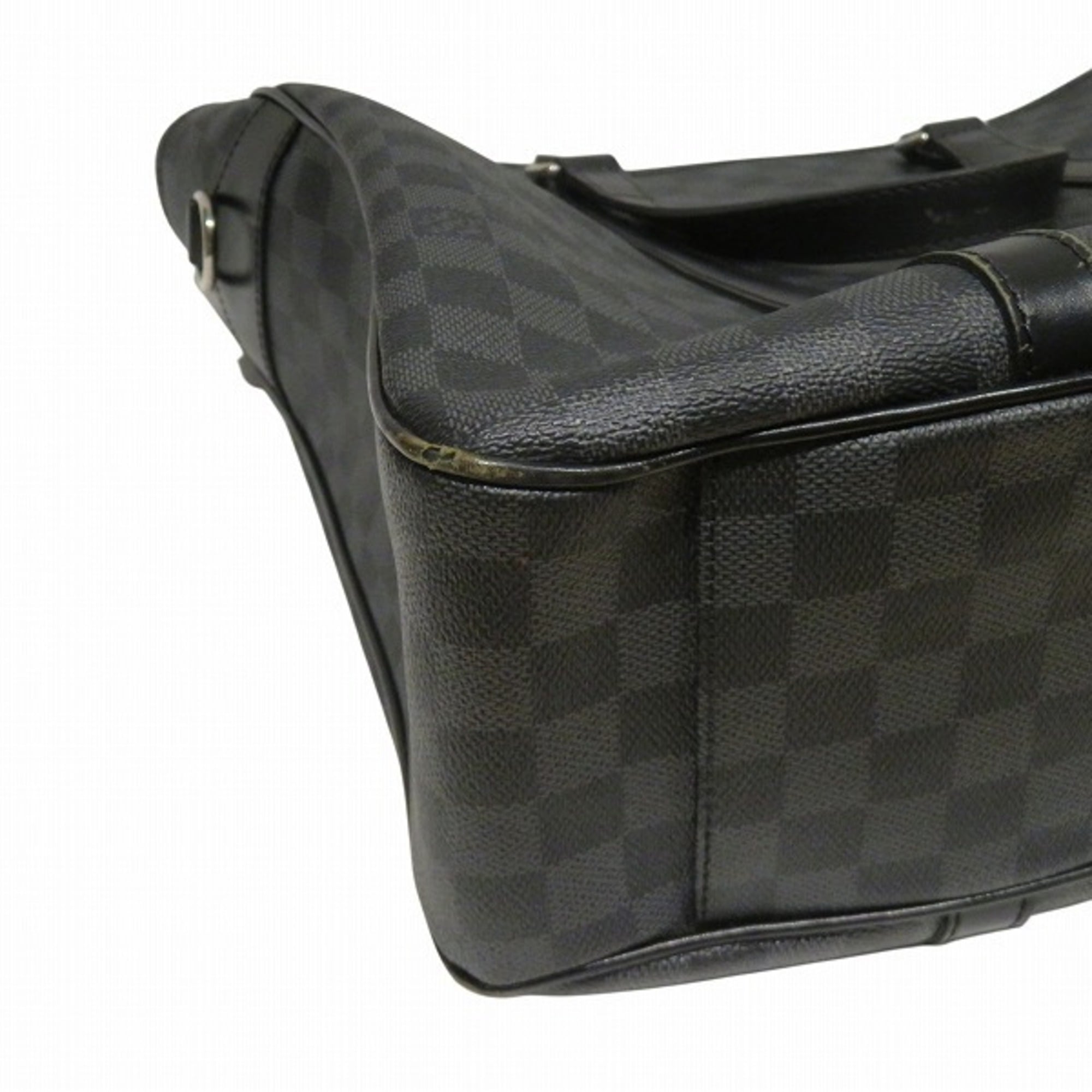 Louis Vuitton Black Damier Graphite Handbag Shoulder Bag Tote Bag (Pre-Owned)