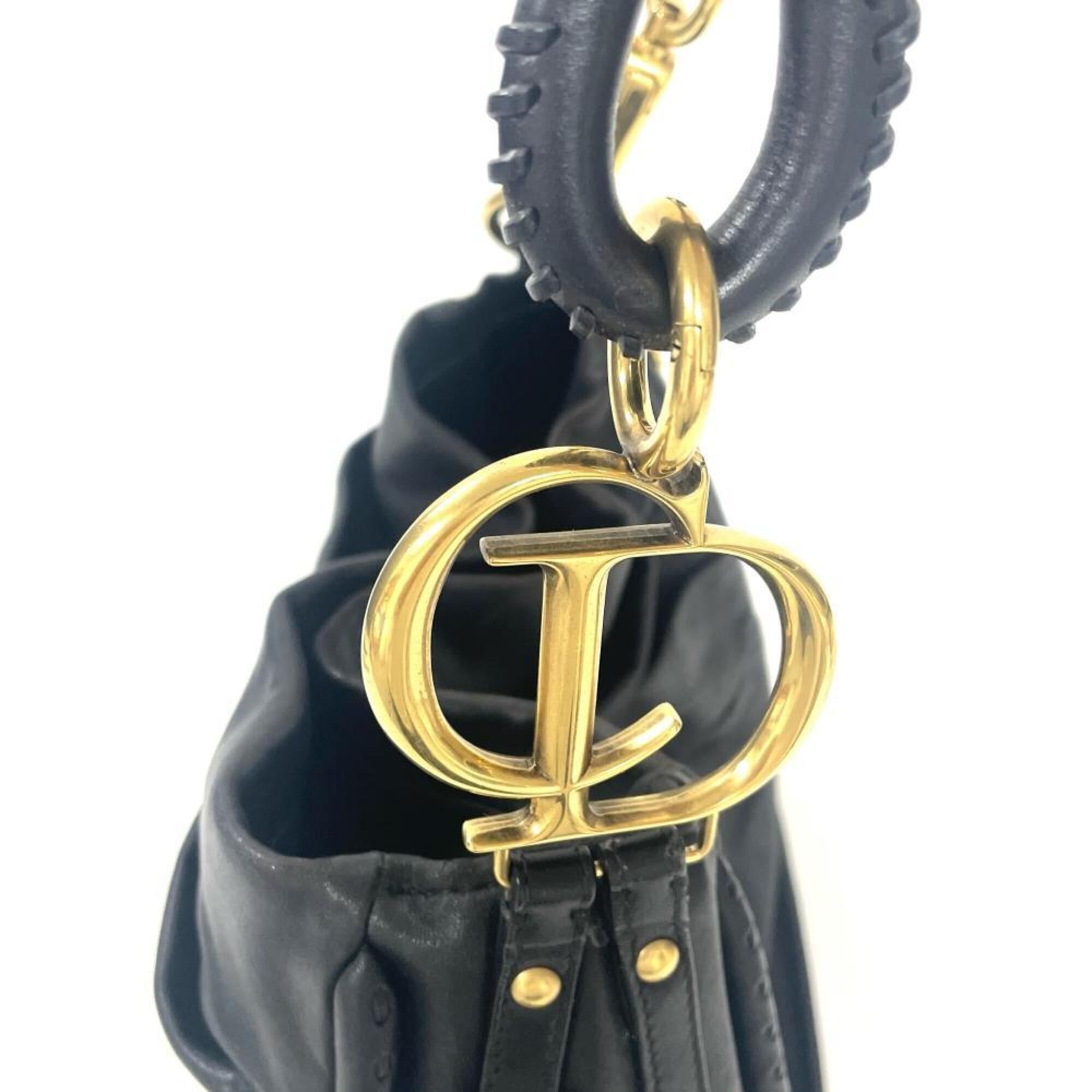 Christian Dior Black Leather Shoulder Bag (Pre-Owned)