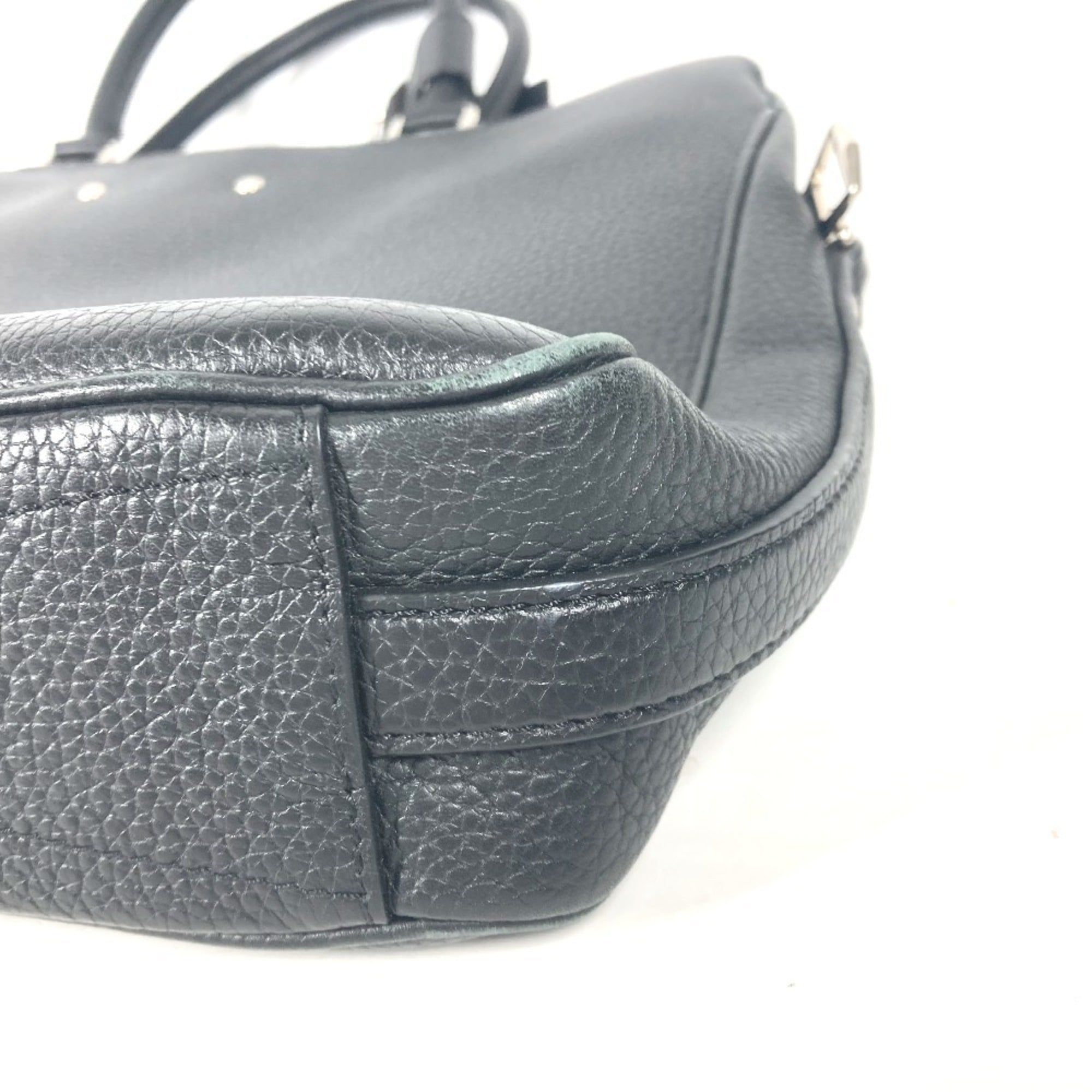 Louis Vuitton Black Leather Briefcase Handbag Tote Bag (Pre-Owned)