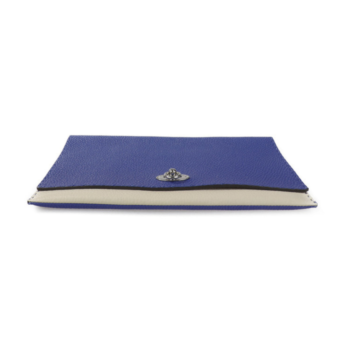 Fendi Selleria Blue Leather Clutch Bag (Pre-Owned)
