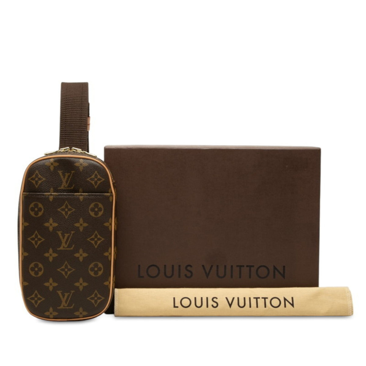 Louis Vuitton Brown Monogram Pvc Leather Shoulder Bag Sling Bag (Pre-Owned)