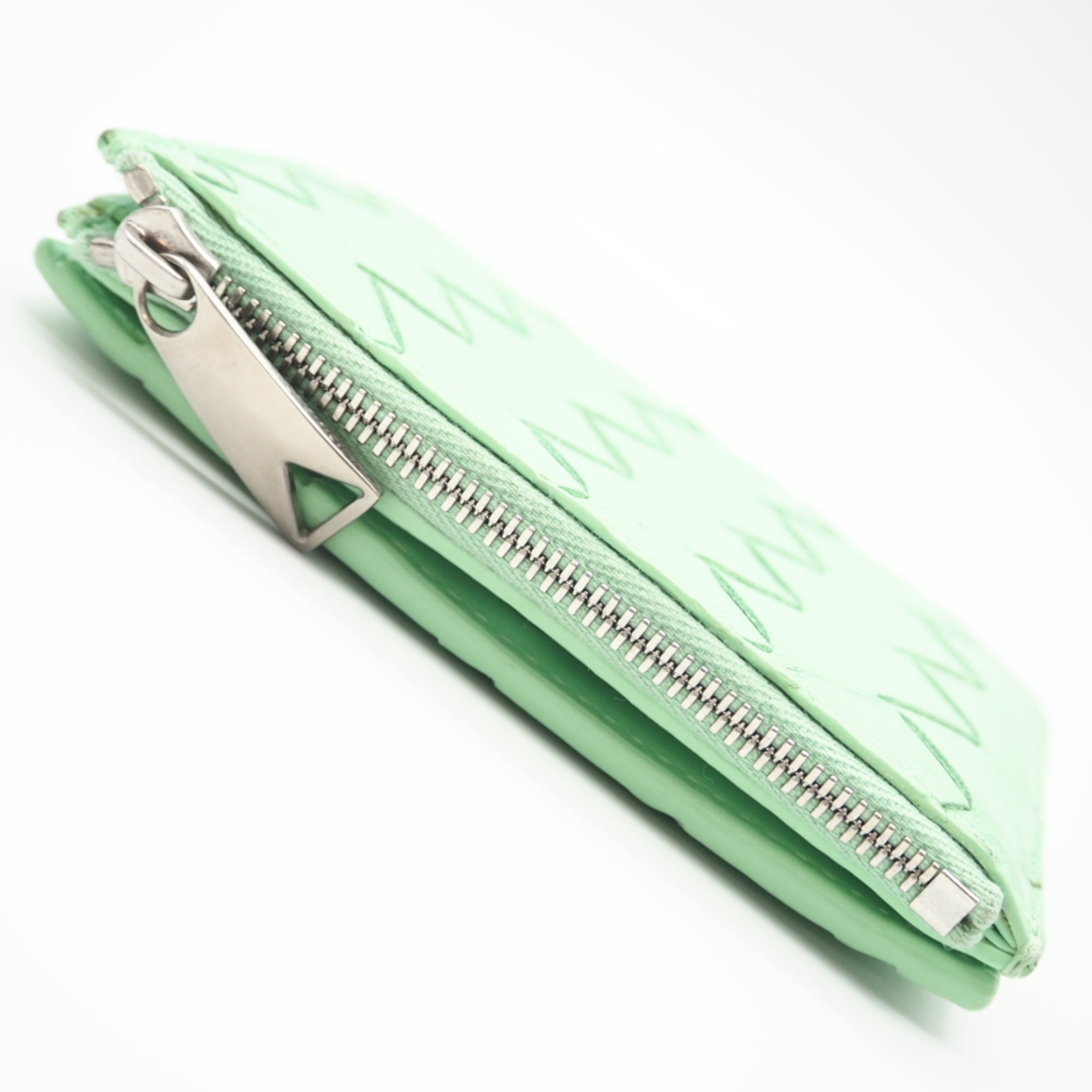 Bottega Veneta Intrecciato Green Intrecciato Wallet (Bi-Fold) (Pre-Owned)