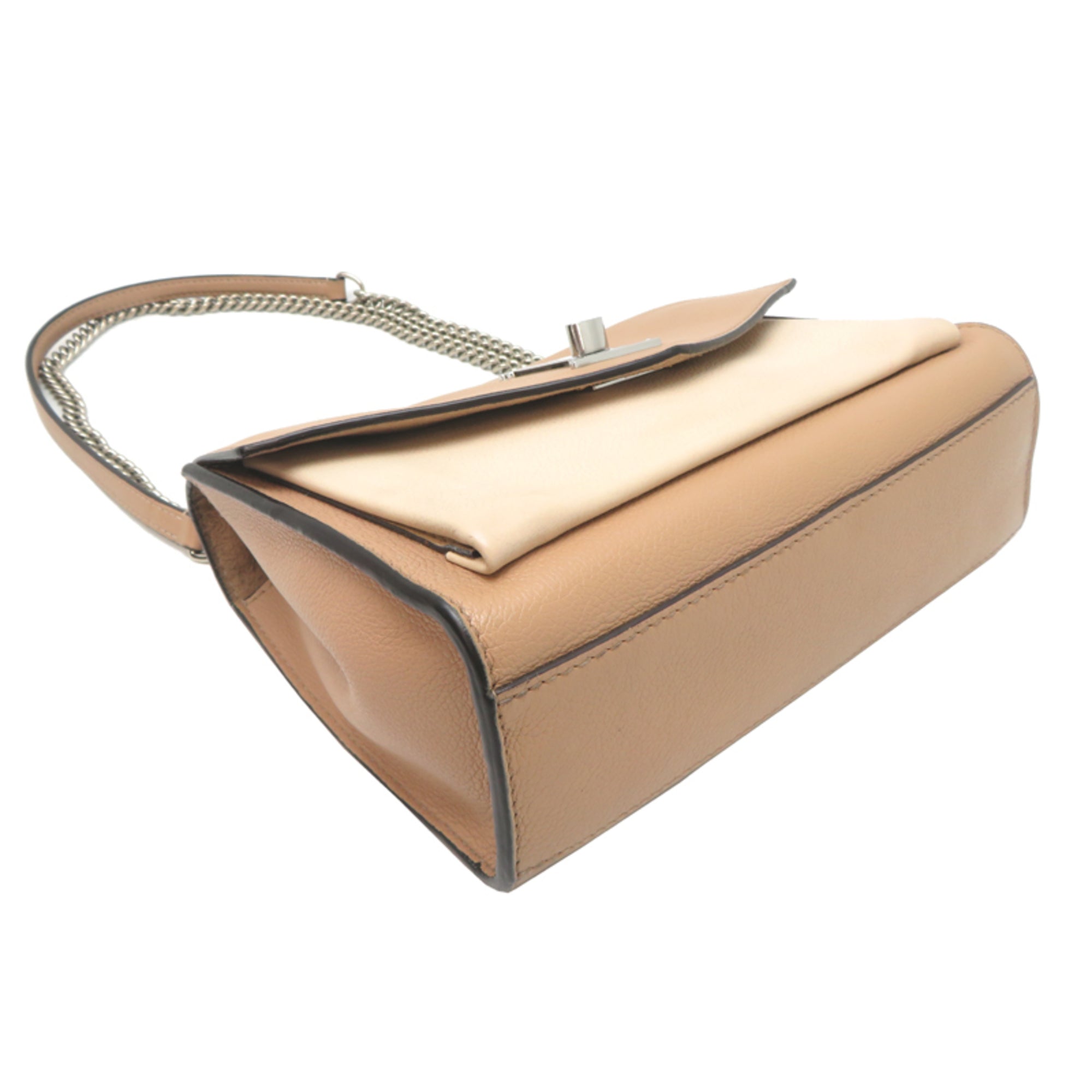 Louis Vuitton Beige Ivory Leather Shoulder Bag (Pre-Owned)