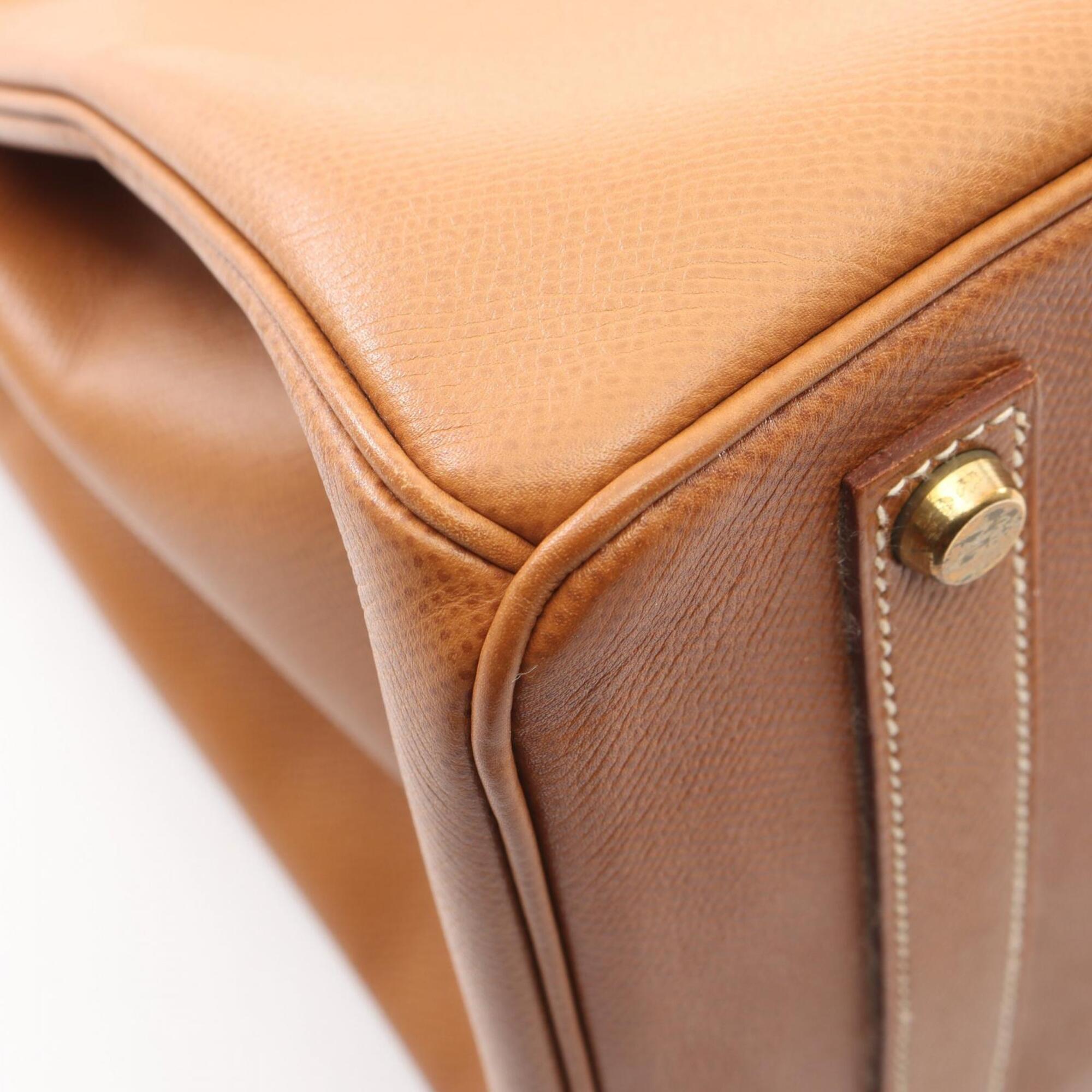 Hermes Brown Courchevel Leather Handbag (Pre-Owned)