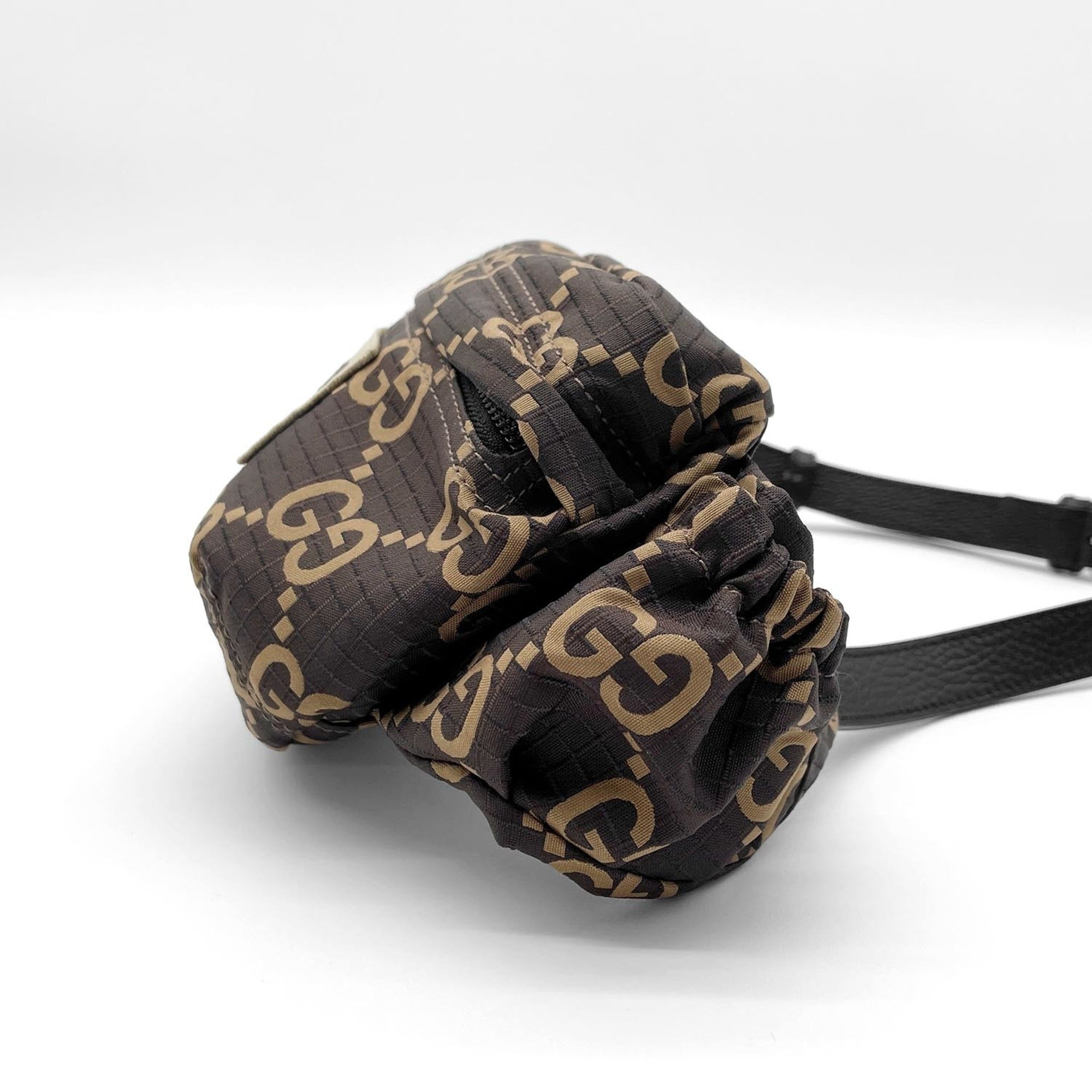 Gucci Brown Nylon Fanny Pack Sling Bag (Pre-Owned)