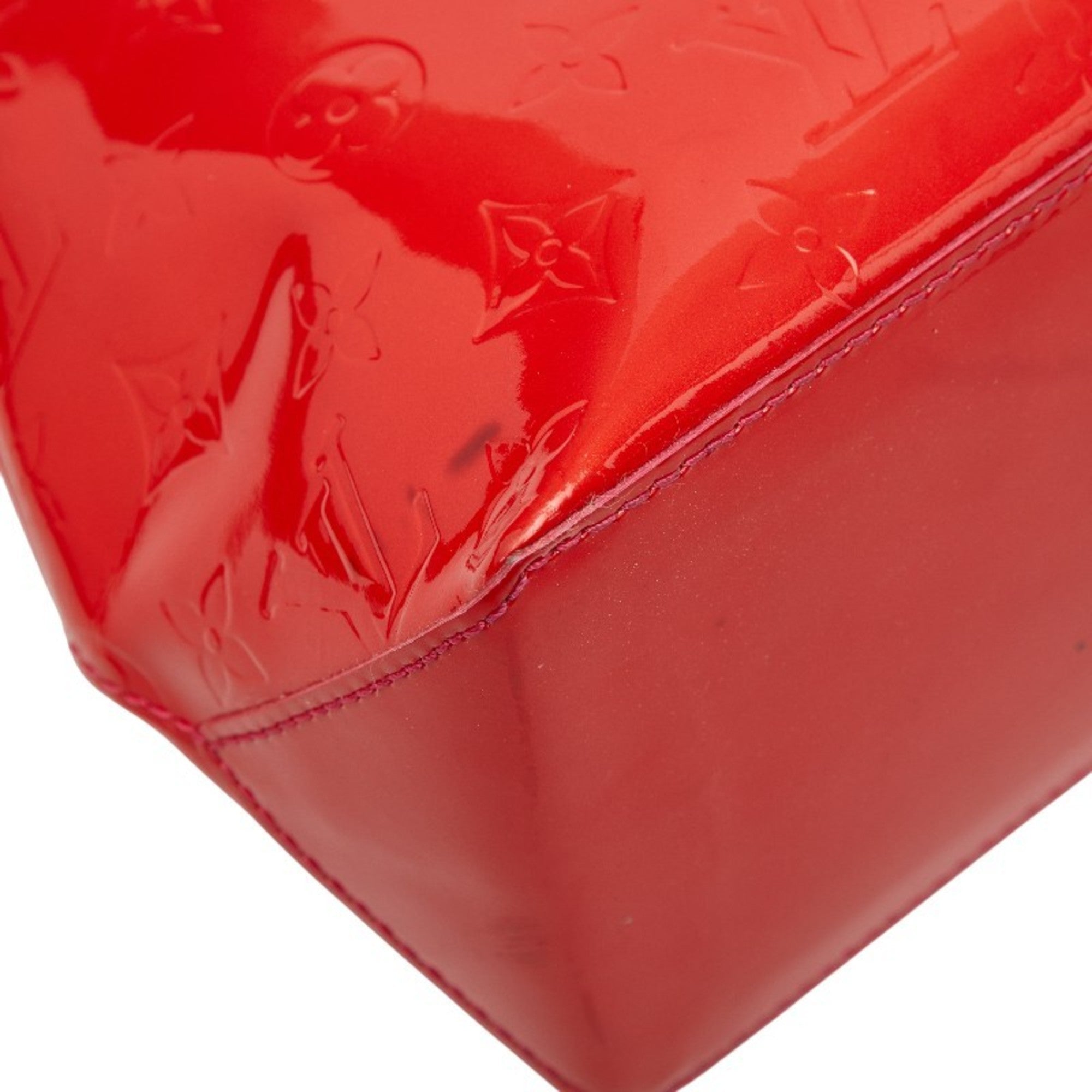 Louis Vuitton Pomme D'amour Red Color Patent Leather Handbag (Pre-Owned)