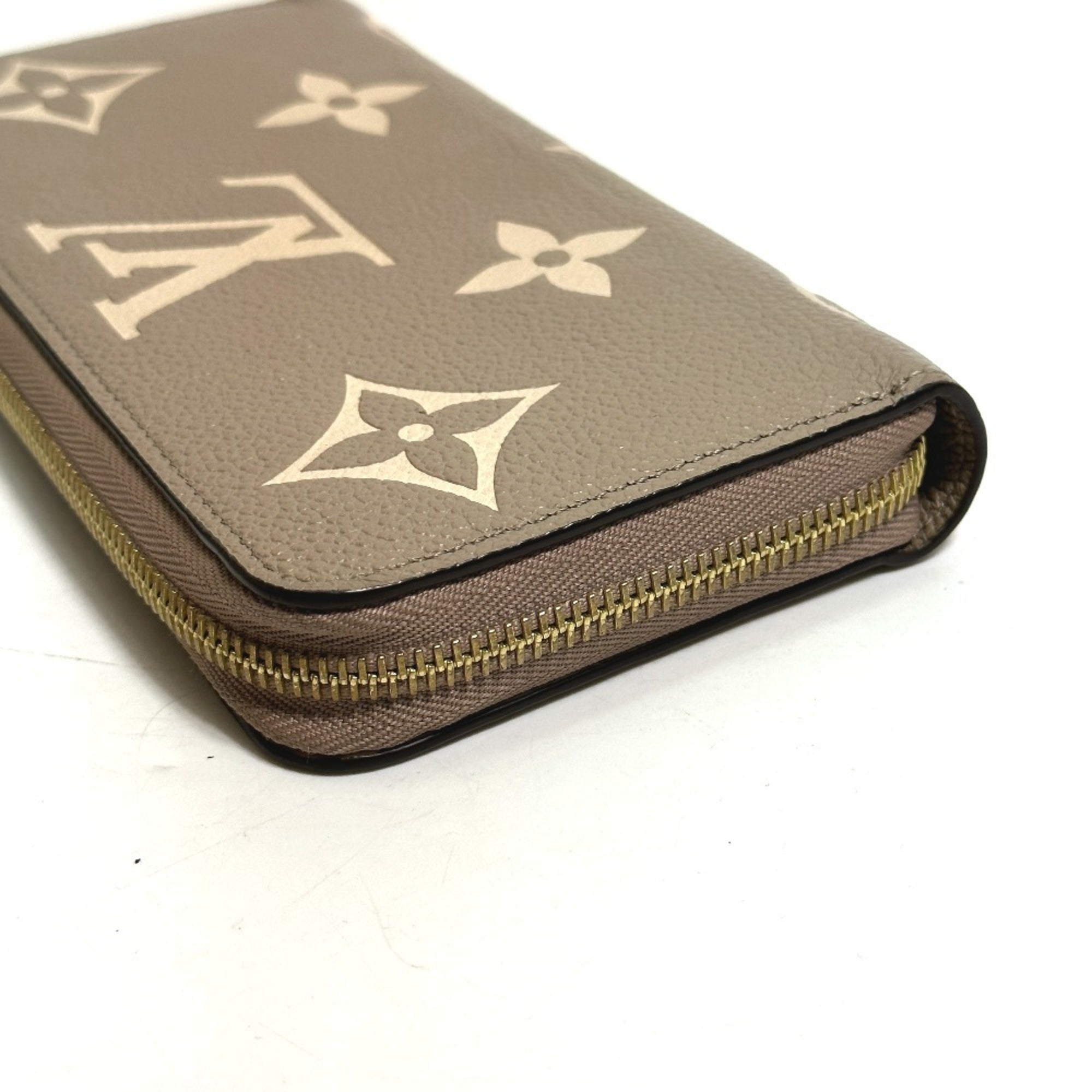 Louis Vuitton Monogram Empreinte Beige Tourterelle Monogram Empreinte Long Wallet (Bi-Fold) (Pre-Owned)