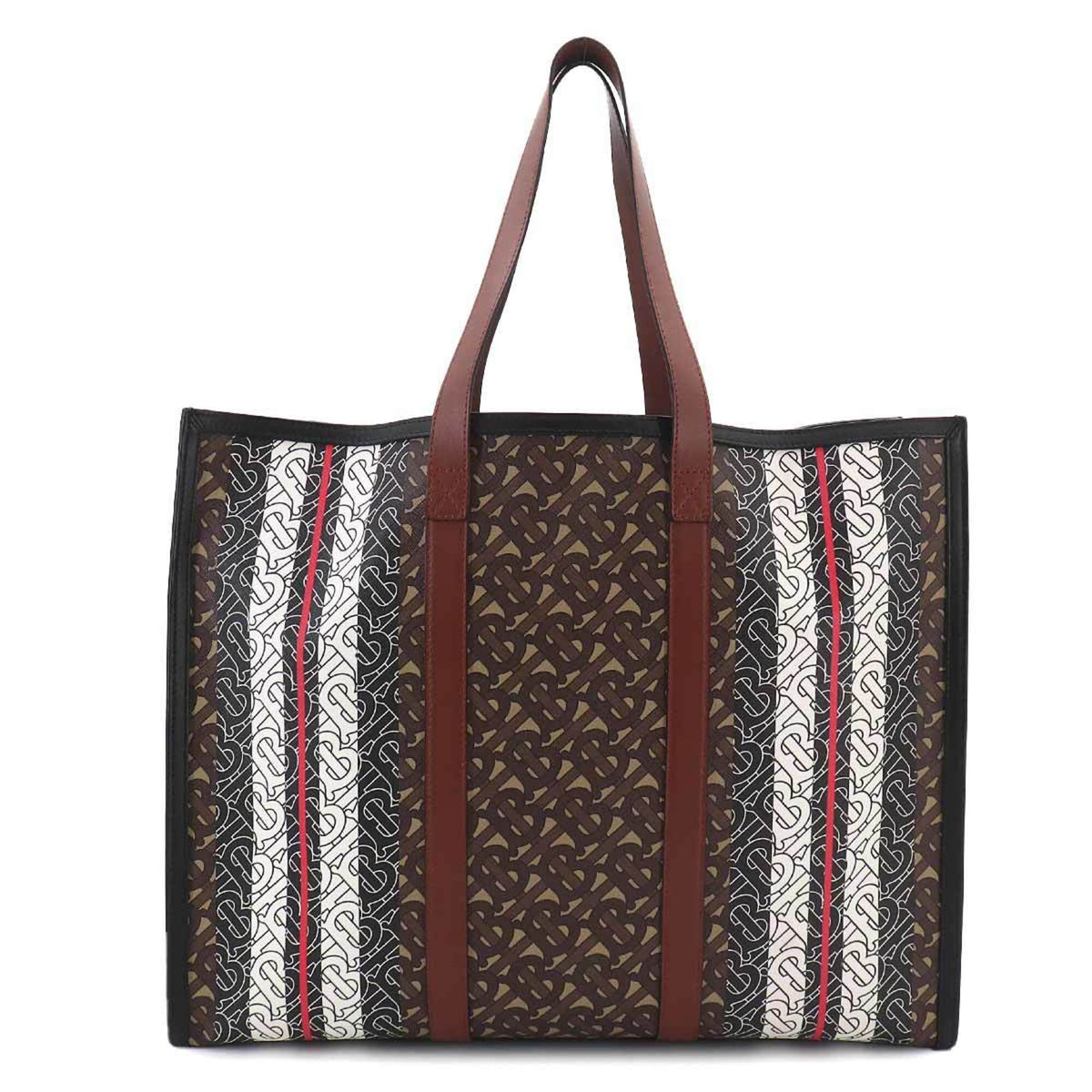 Burberry Brown Pvc Leather Tote Bag (Pre-Owned)