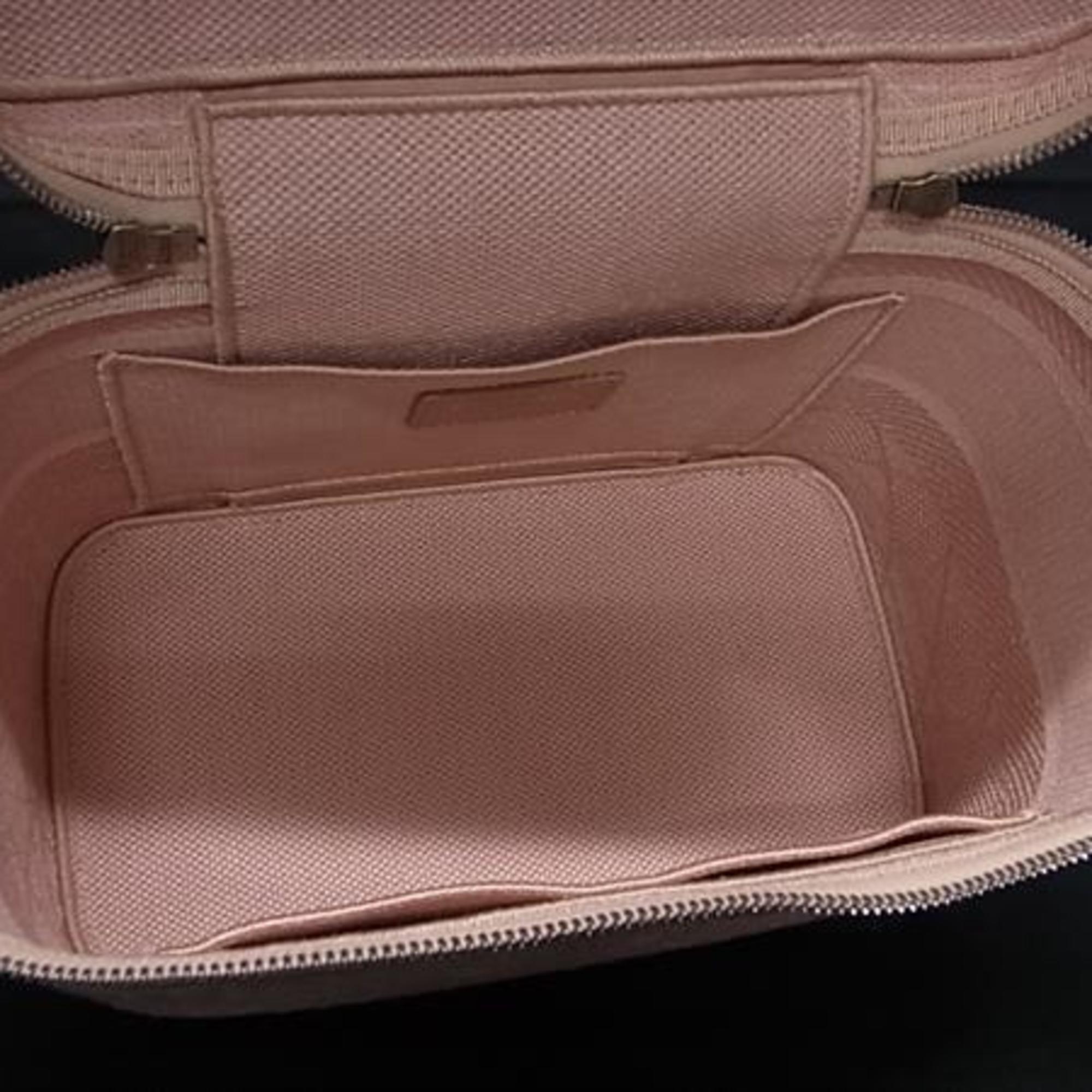 Christian Dior Pink Canvas Shoulder Bag Tote Bag Vanity Bag (Pre-Owned)