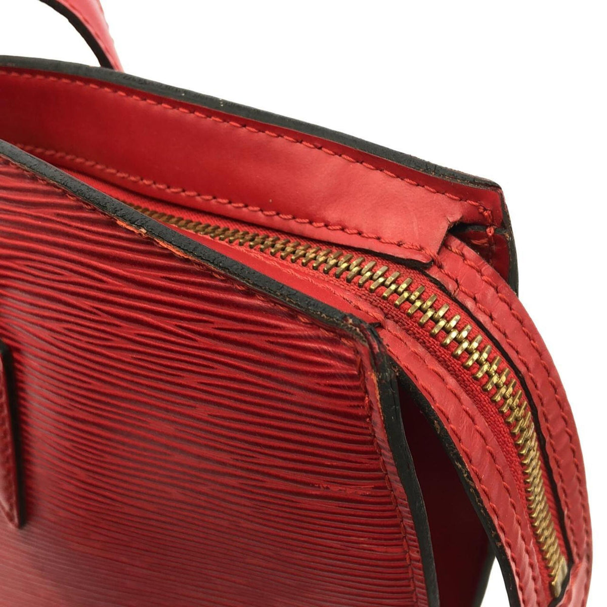 Louis Vuitton Red Color Leather Shoulder Bag (Pre-Owned)