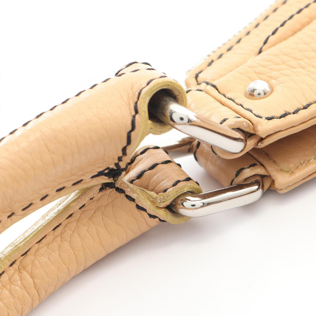 Chanel Beige Grained Calfskin Handbag (Pre-Owned)
