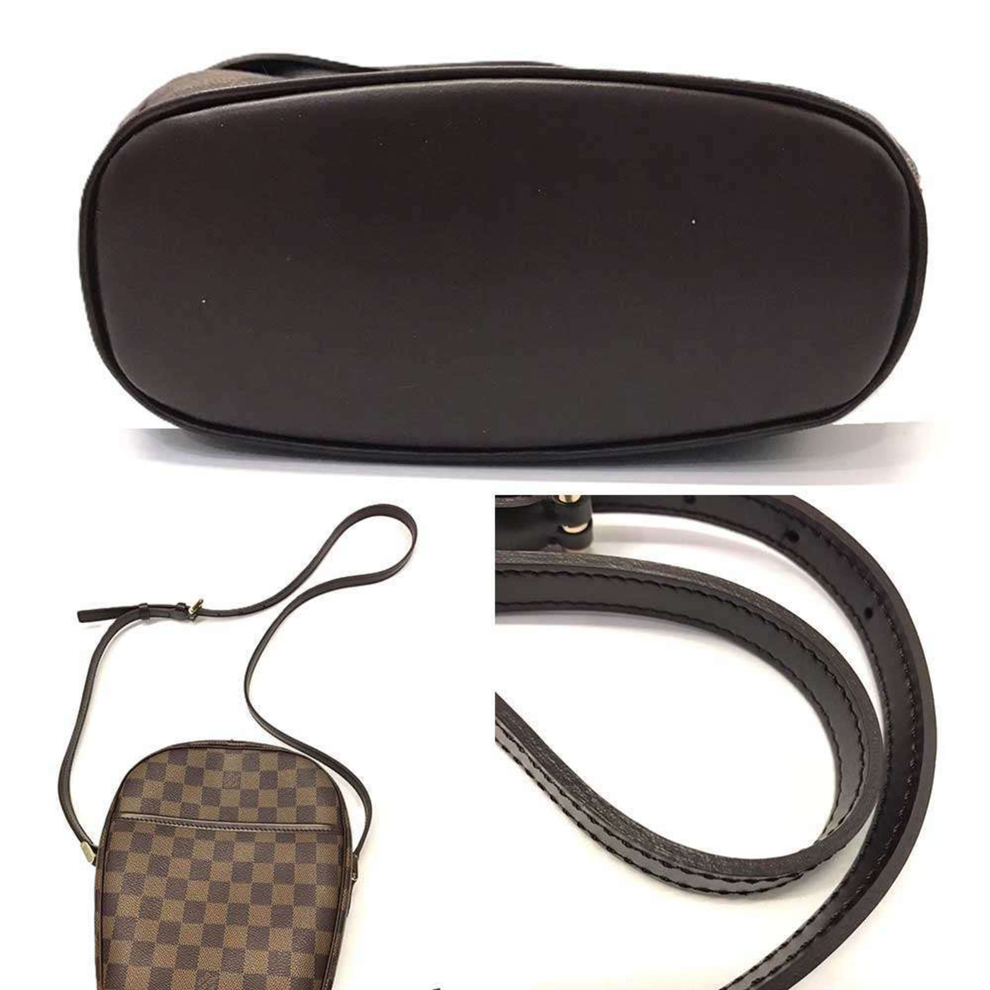 Louis Vuitton Damier Brown Damier Canvas Ebene Pochette Shoulder Bag (Pre-Owned)