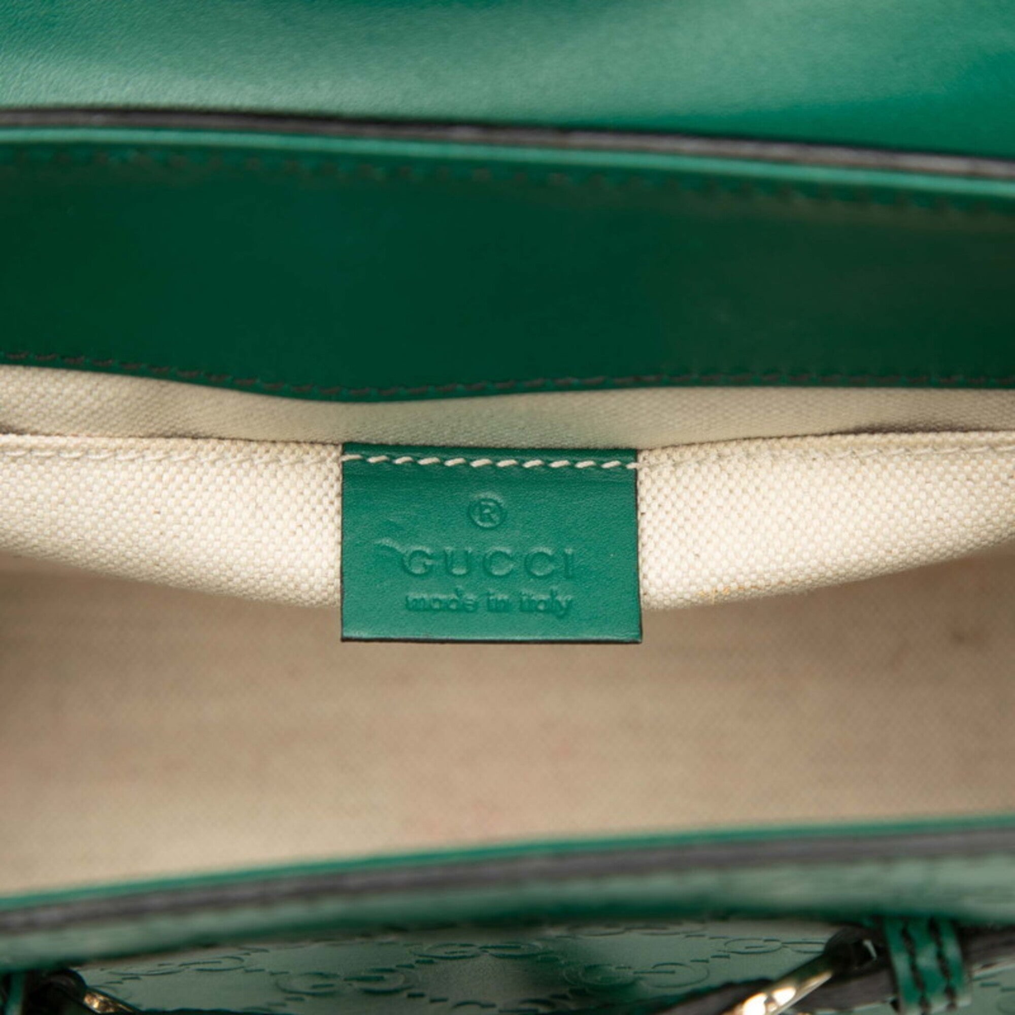 Gucci Green Leather Shoulder Bag (Pre-Owned)
