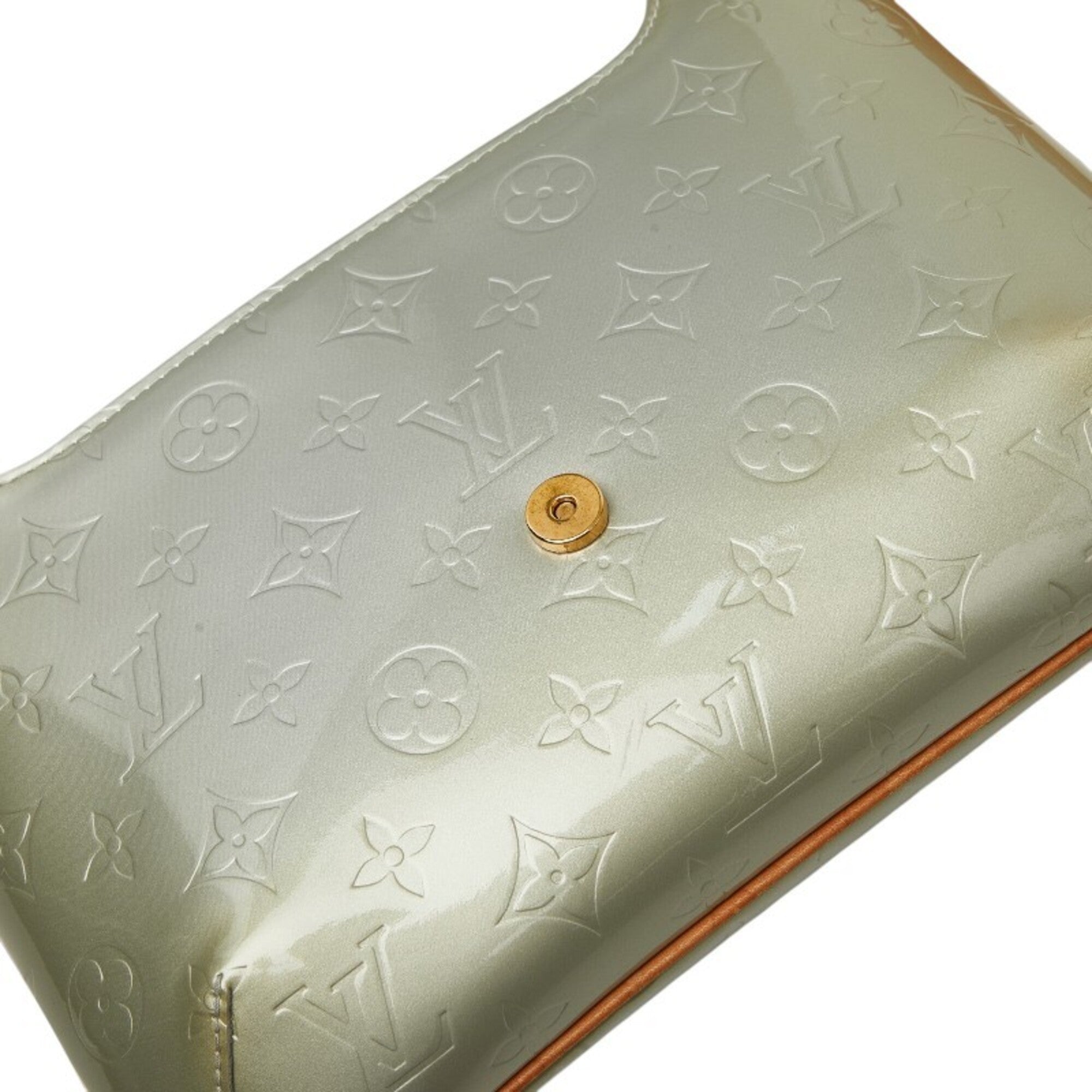 Louis Vuitton Gris Silver Patent Leather Leather Shoulder Bag (Pre-Owned)
