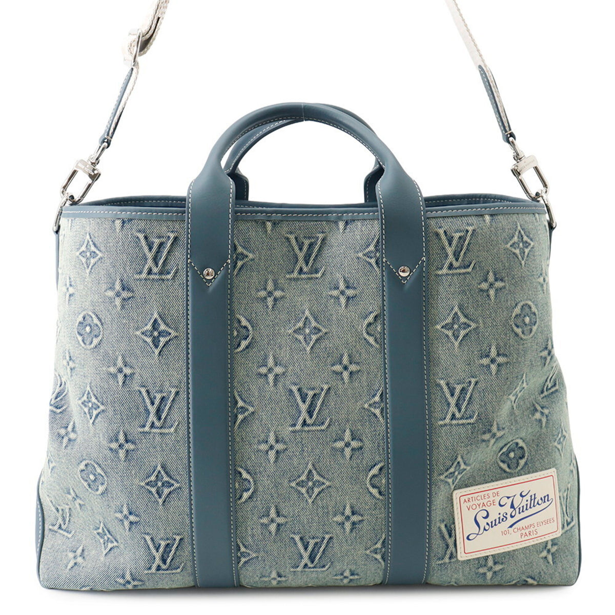 Louis Vuitton Blue Monogram Monogram Handbag Tote Bag (Pre-Owned)