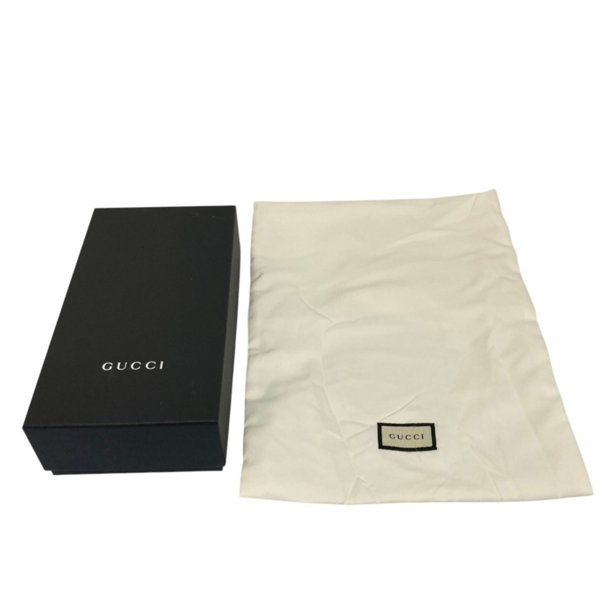 Gucci Red Color Leather Long Wallet (Bi-Fold) (Pre-Owned)