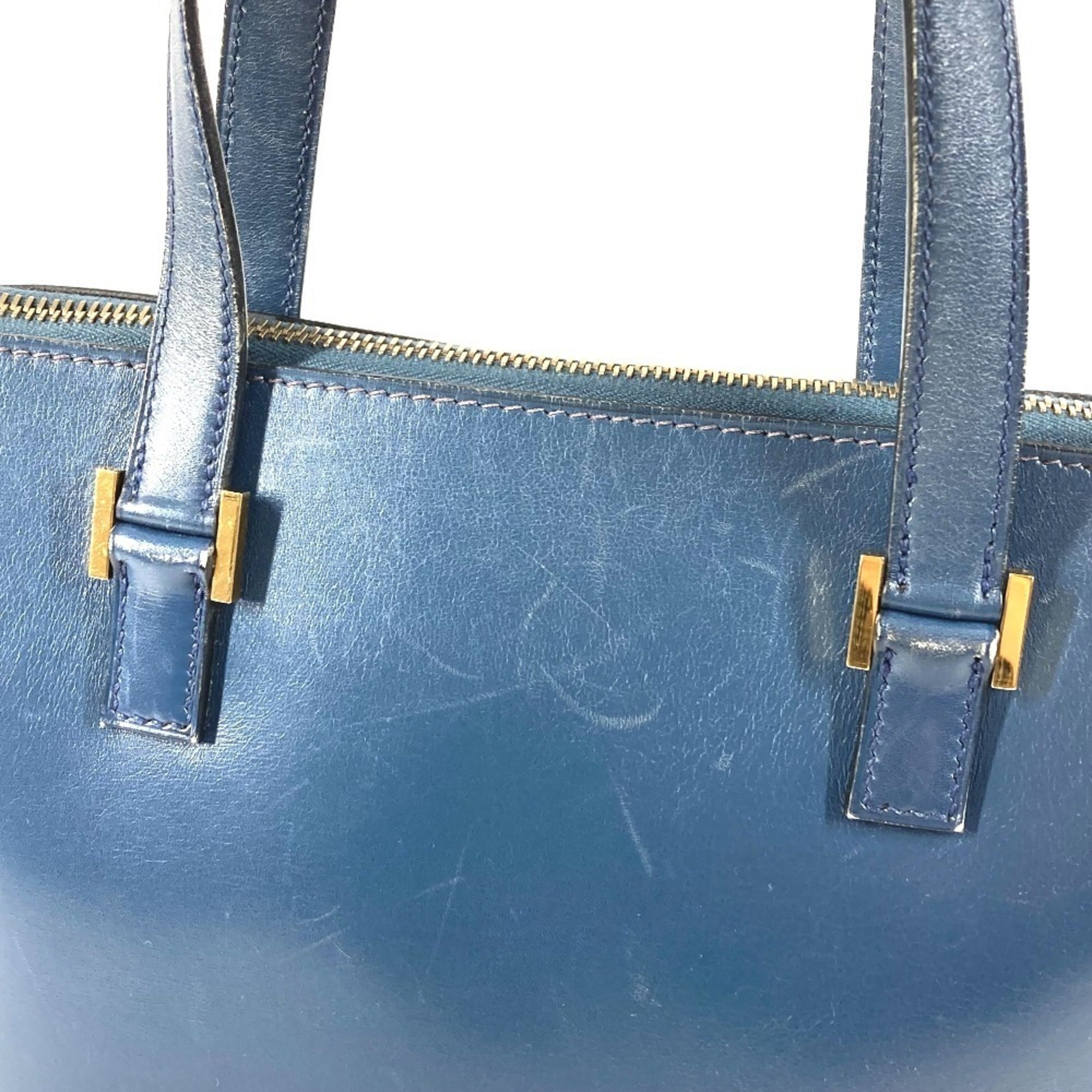 Hermes Escapada Navy Leather Briefcase (Pre-Owned)