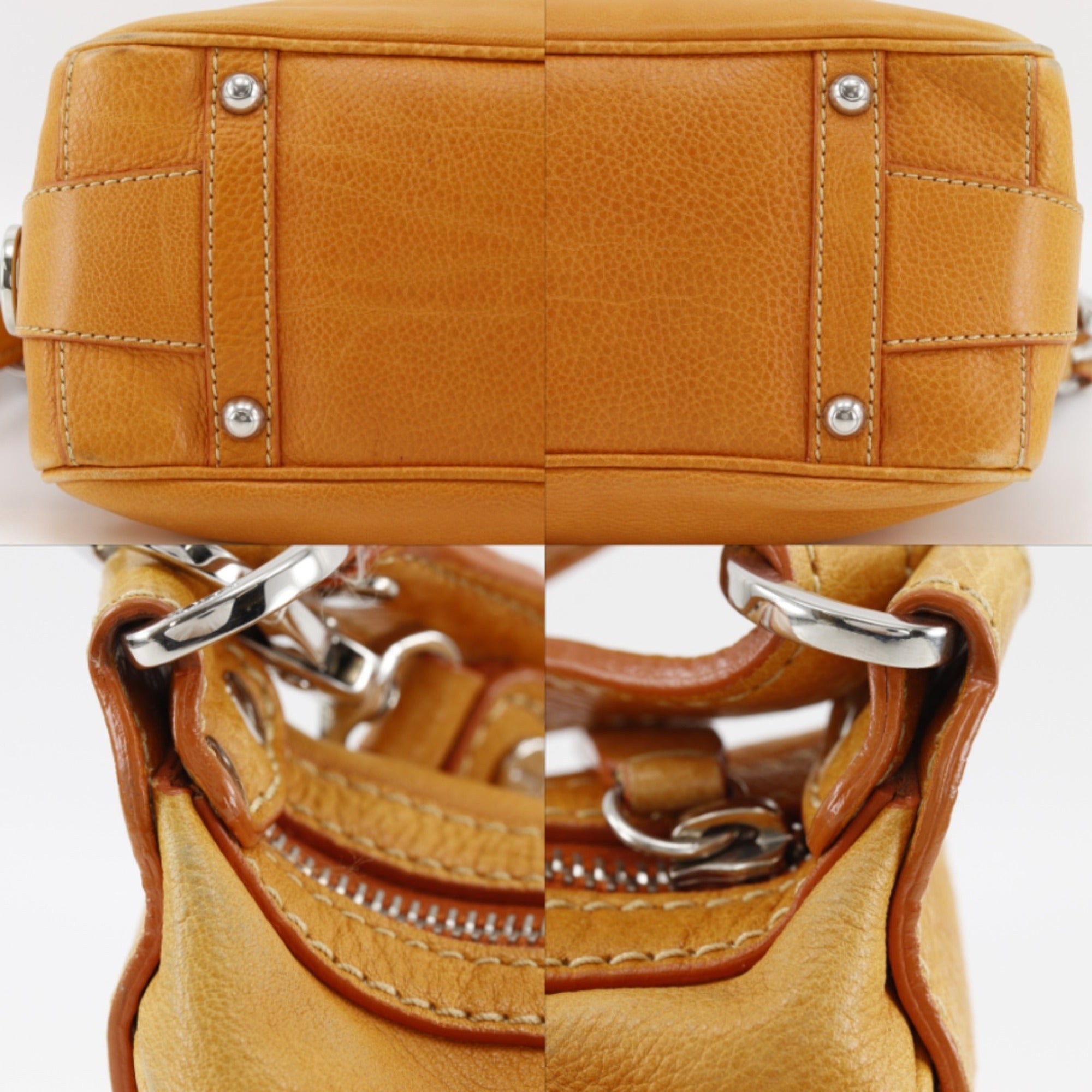 Tod's Orange Leather Shoulder Bag (Pre-Owned)
