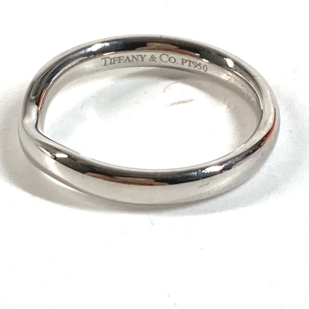 Tiffany Silver Platinum 950 Band Ring (Pre-Owned)