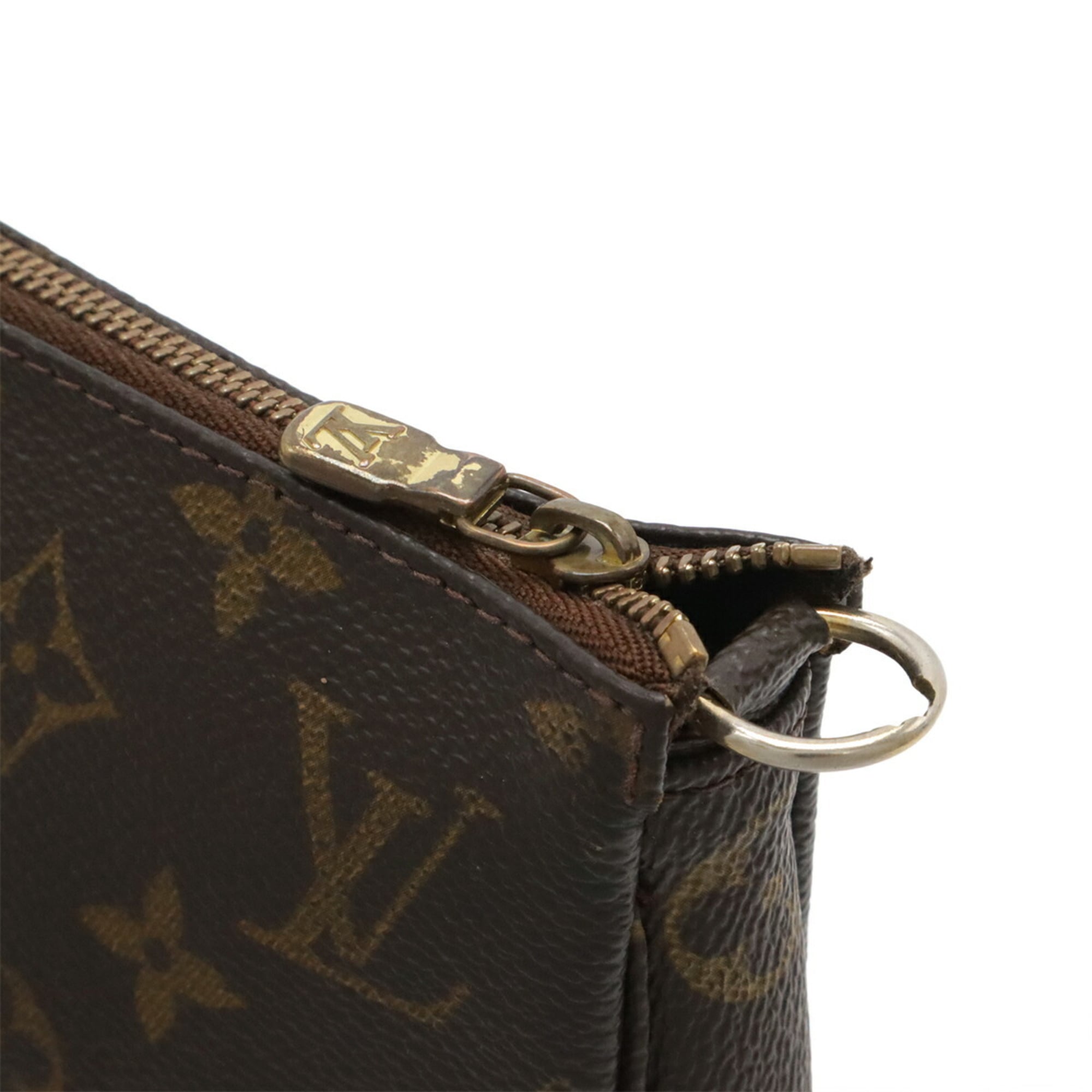 Louis Vuitton Brown Pvc Handbag Pochette Pouch Shoulder Bag (Pre-Owned)