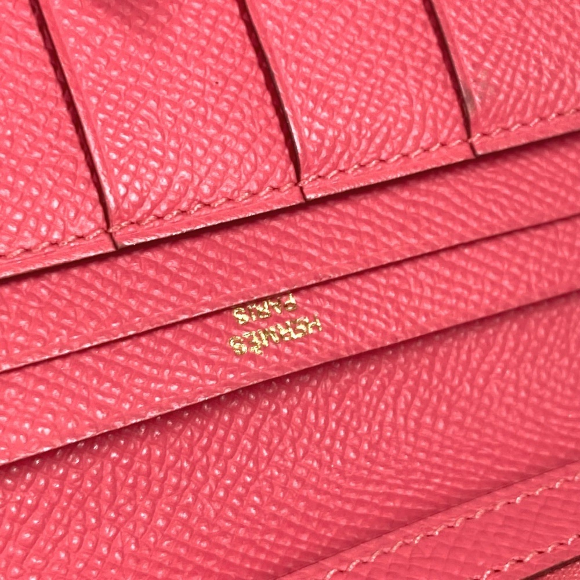 Hermes Pink Epsom Leather Long Wallet (Bi-Fold) (Pre-Owned)