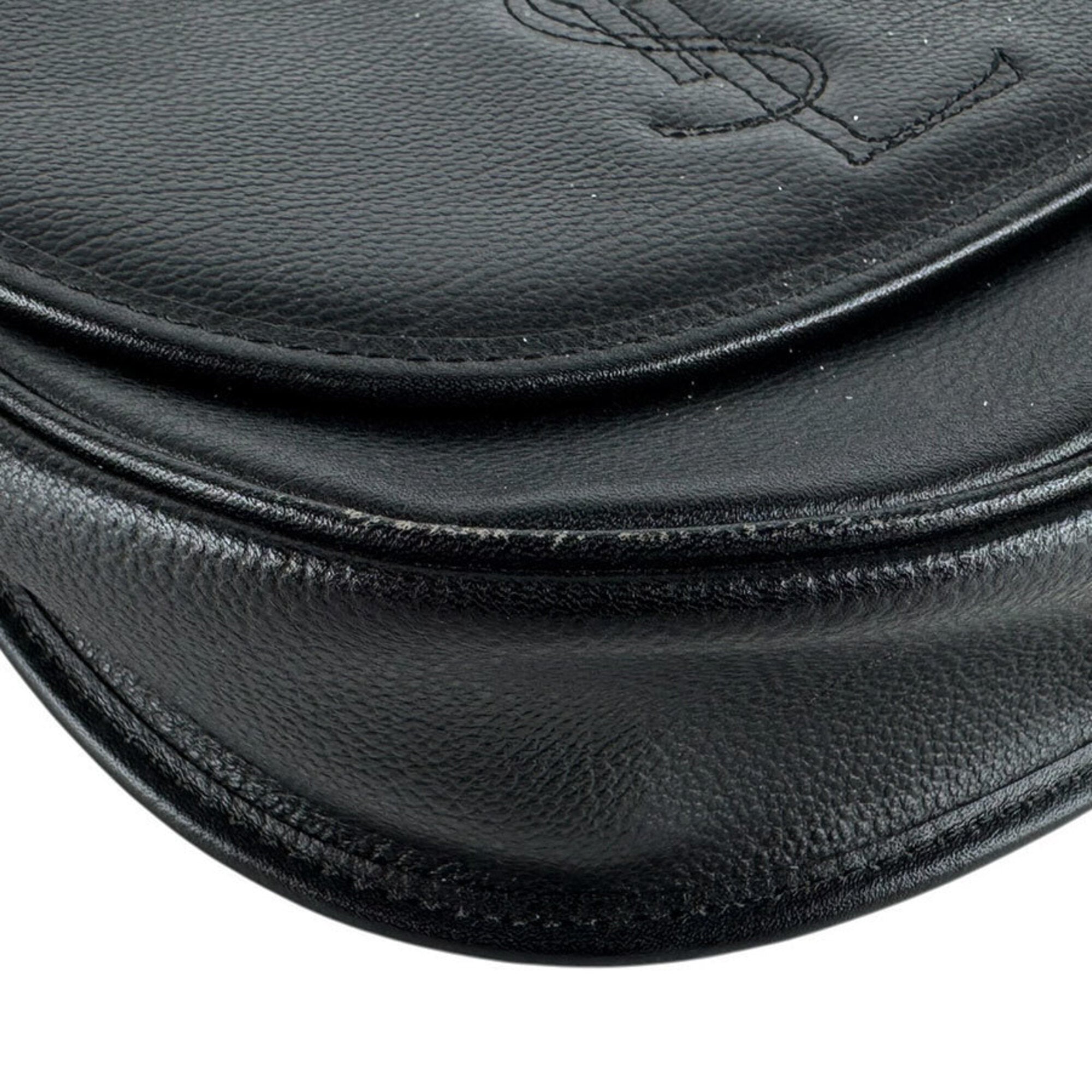 Yves Saint Laurent Black Leather Shoulder Bag (Pre-Owned)