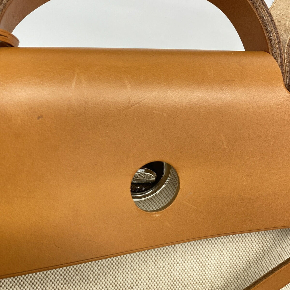 Hermes Natural Toile H Handbag (Pre-Owned)