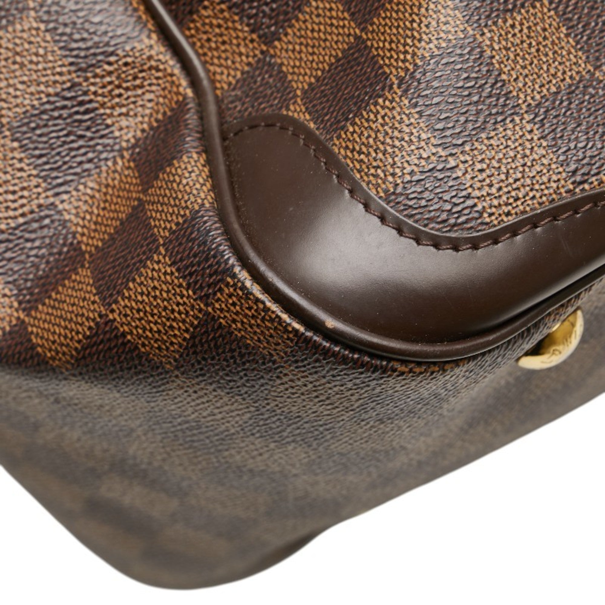 Louis Vuitton Damier Brown Pvc Leather Handbag (Pre-Owned)