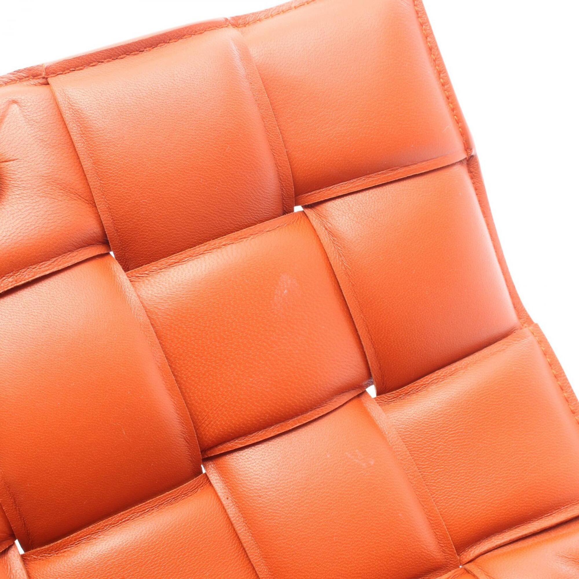 Bottega Veneta Orange Leather Handbag Shoulder Bag (Pre-Owned)