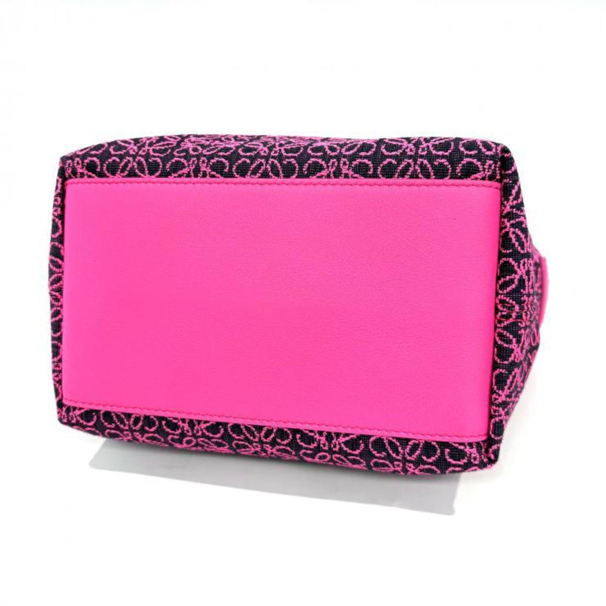 Loewe Black Pink Canvas Leather Shoulder Bag (Pre-Owned)
