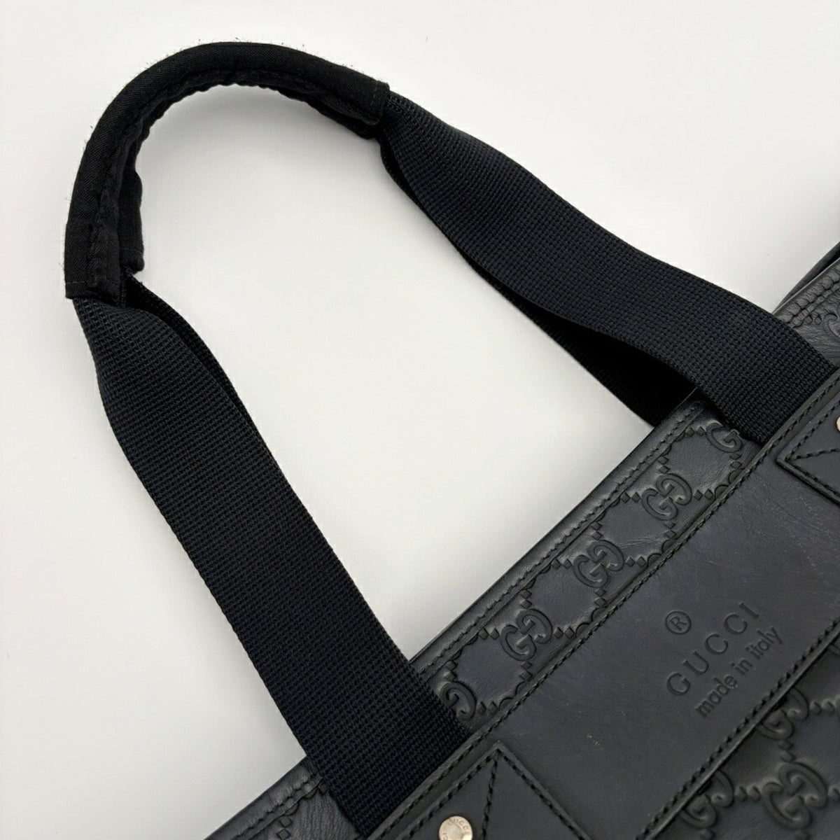 Gucci Black Leather Tote Bag (Pre-Owned)