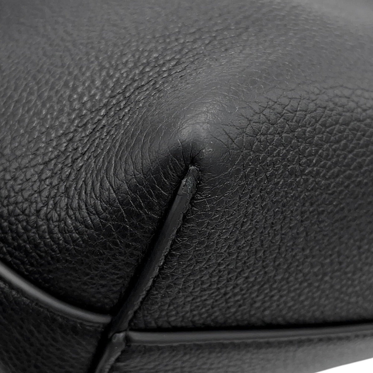 Celine Cabas Black Leather Handbag Shoulder Bag (Pre-Owned)