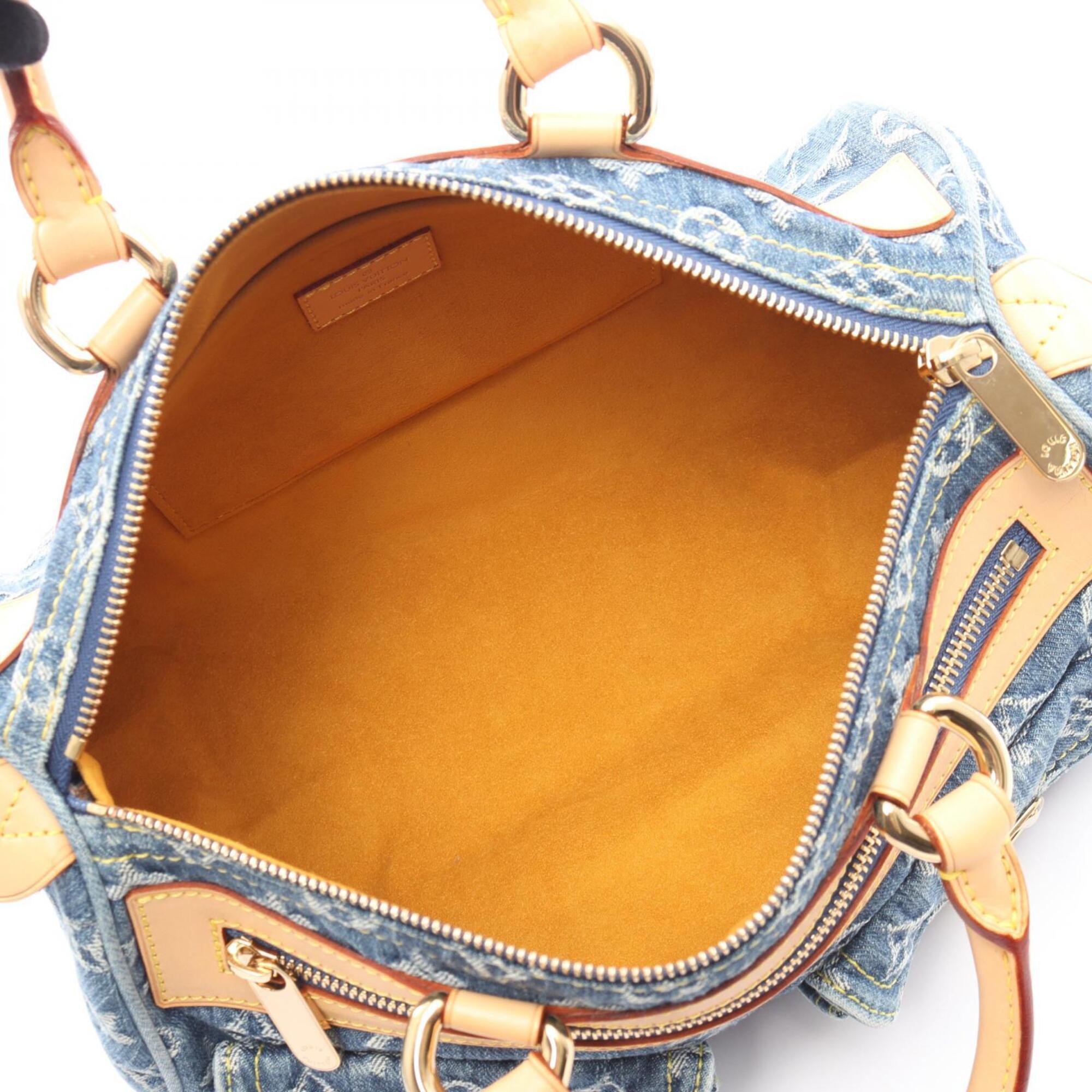 Louis Vuitton Blue Monogram Denim Handbag (Pre-Owned)
