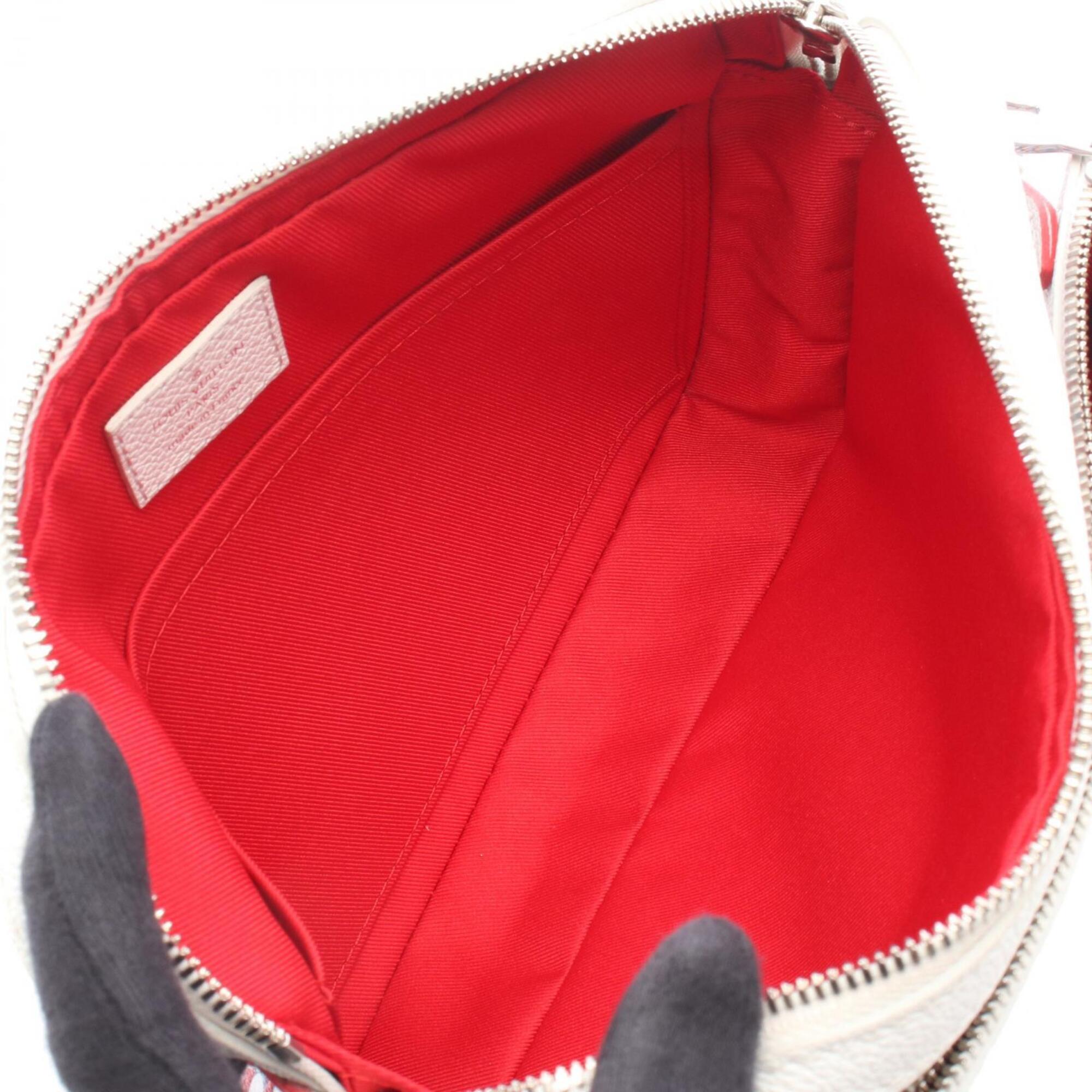 Louis Vuitton Multi-Color White Leather Shoulder Bag (Pre-Owned)