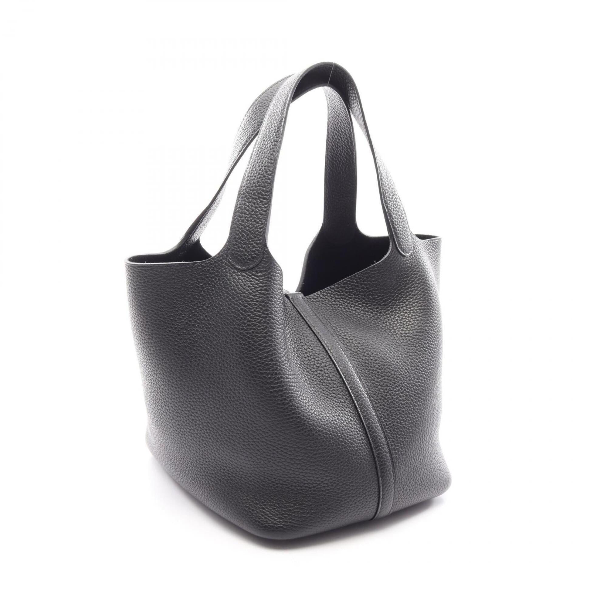 Hermes Black Taurillon Clemence Leather Handbag (Pre-Owned)