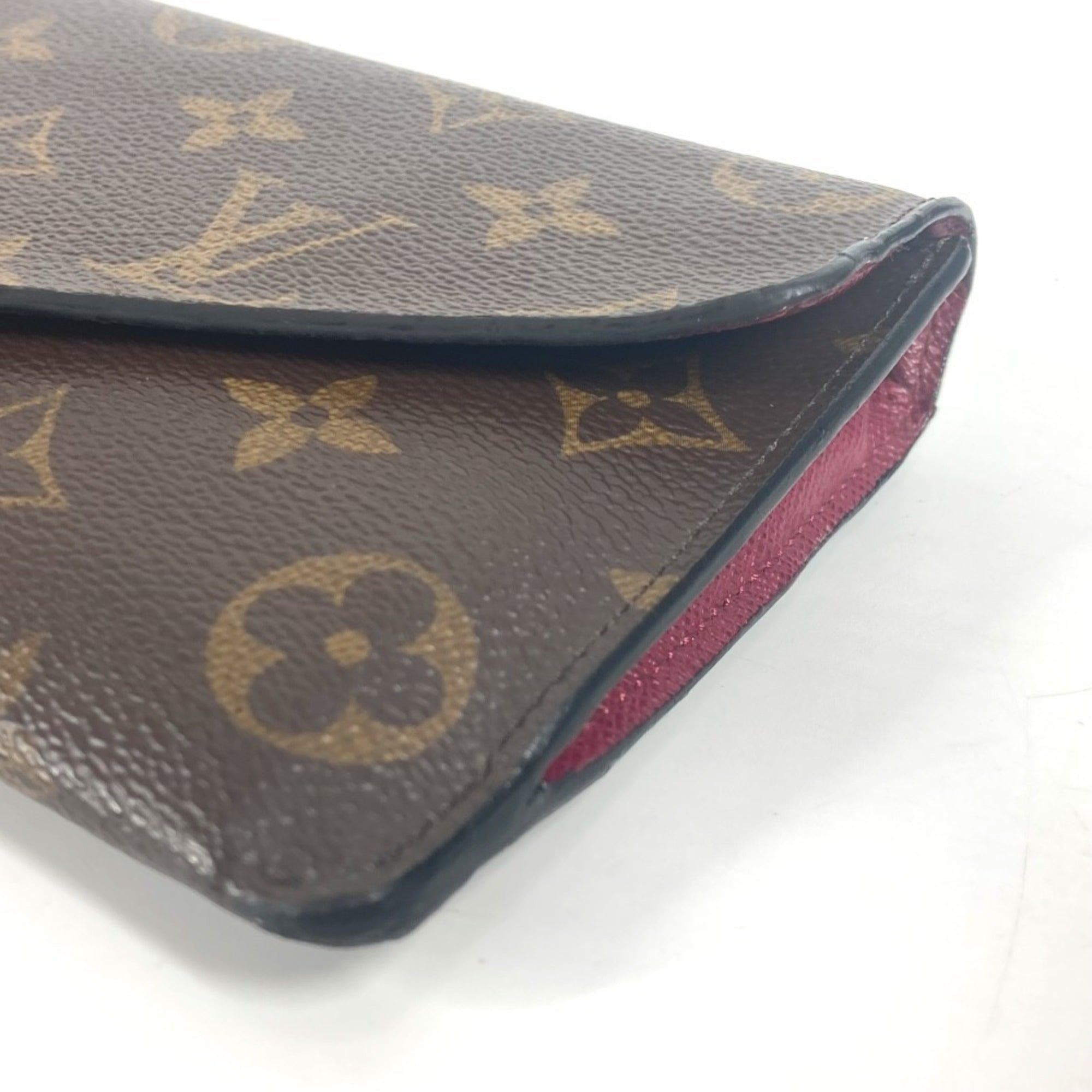 Louis Vuitton Monogram Brown Pink Monogram Long Wallet (Bi-Fold) (Pre-Owned)