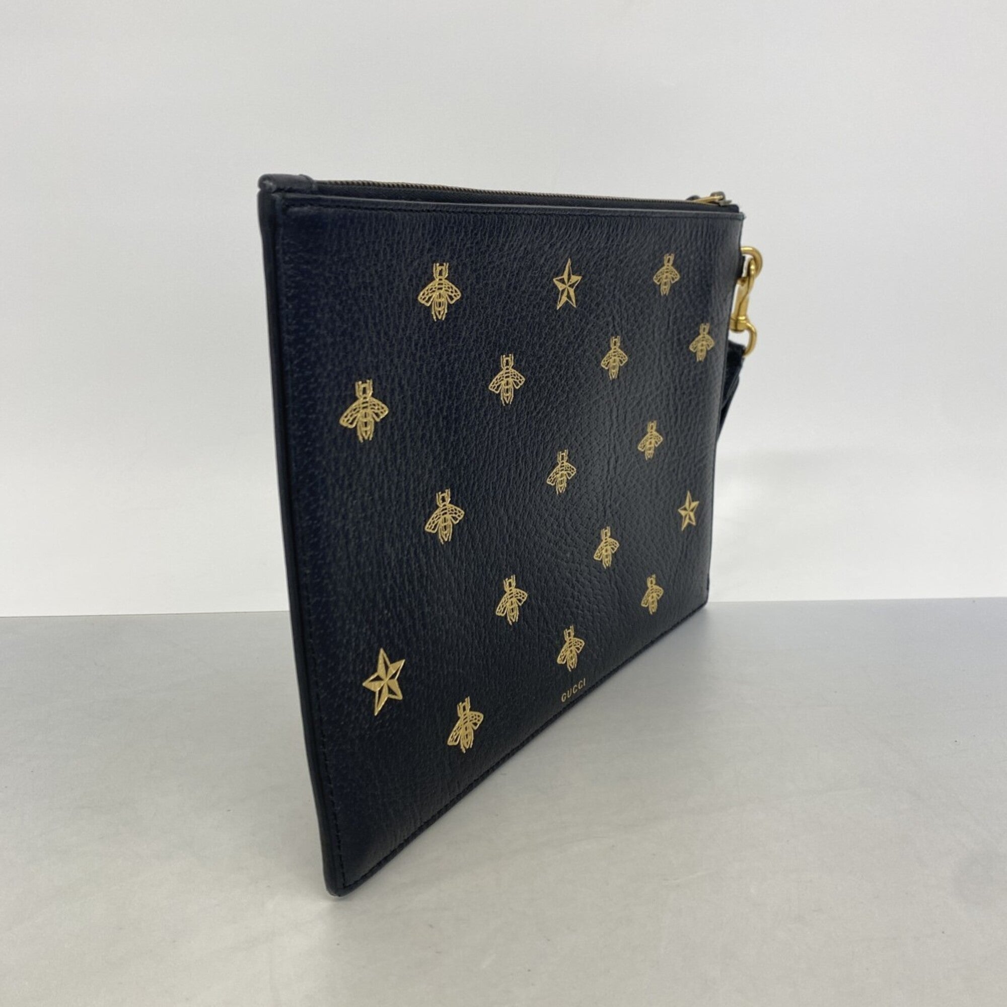 Gucci Black Leather Clutch Bag (Pre-Owned)