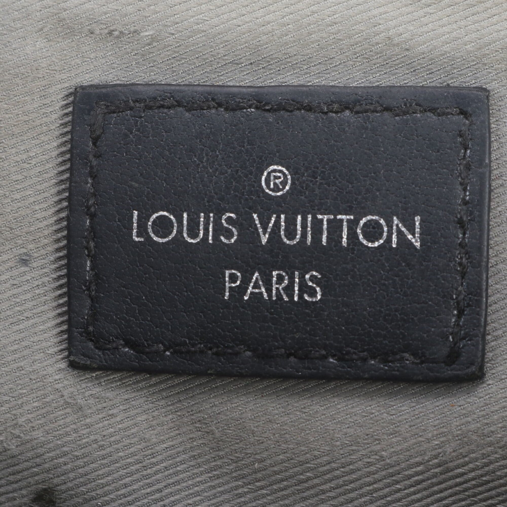 Louis Vuitton Damier Graphite Black Gray Leather Shoulder Bag (Pre-Owned)
