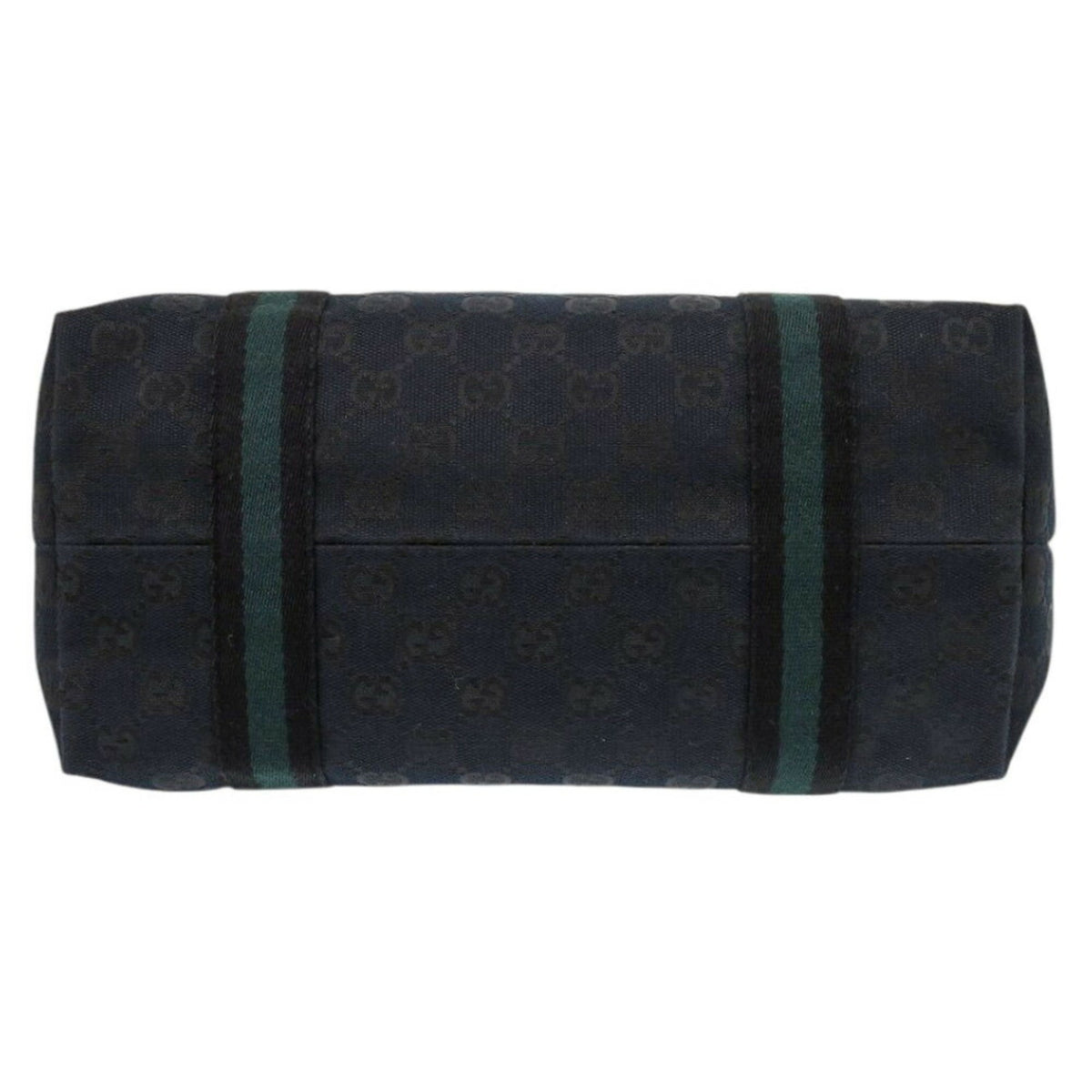 Gucci Black Green Canvas Tote Bag (Pre-Owned)