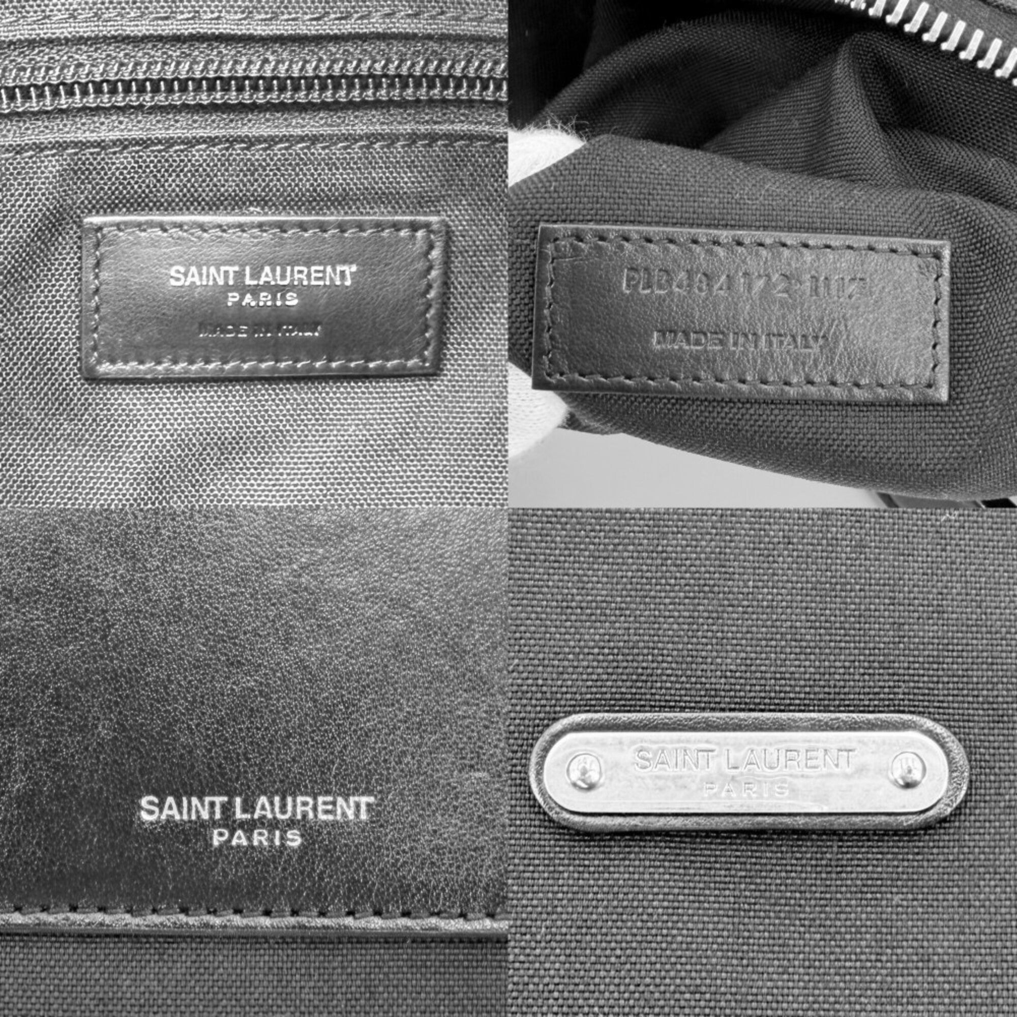 Saint Laurent Black Canvas Leather Handbag (Pre-Owned)