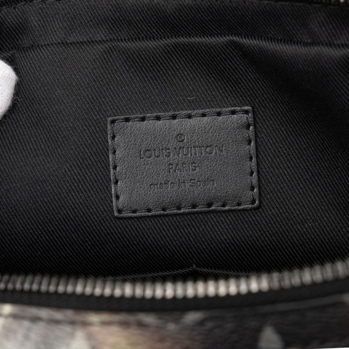Louis Vuitton Monogram Black Gray Pvc Leather Shoulder Bag (Pre-Owned)
