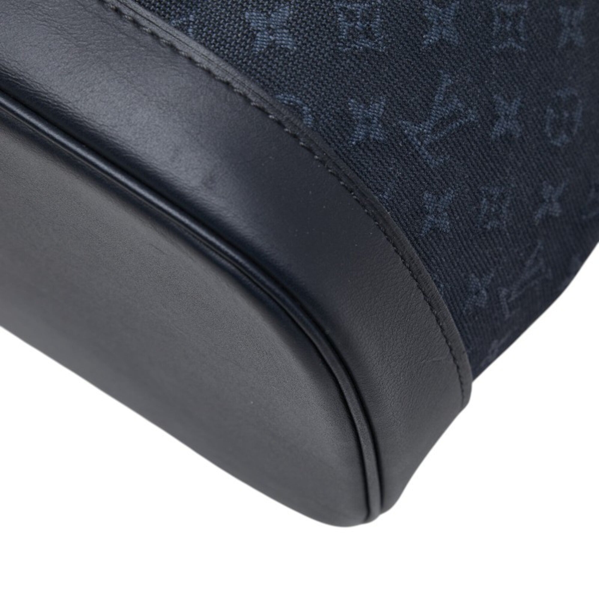 Louis Vuitton Navy Canvas Leather Backpack (Pre-Owned)