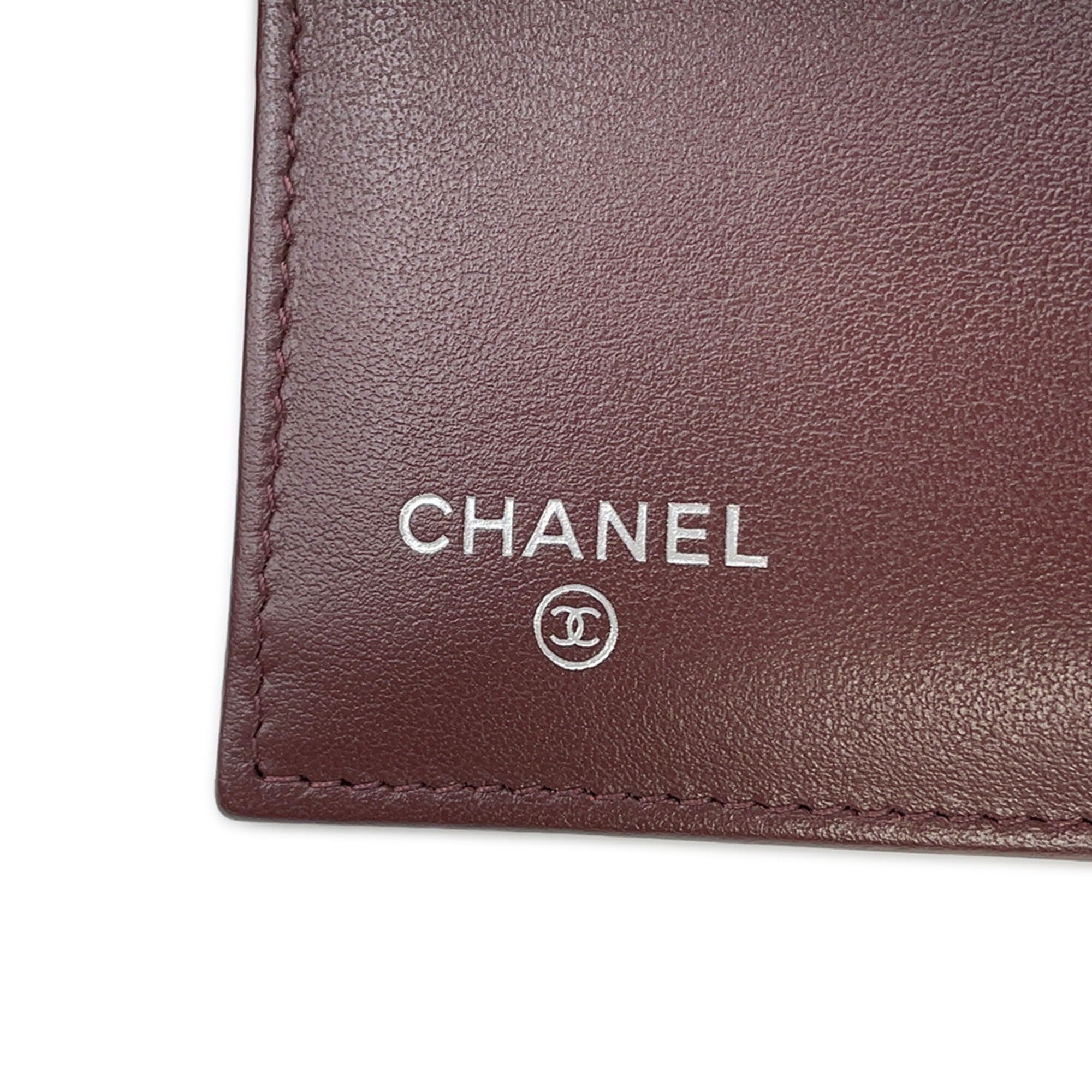 Chanel Black Grained Calfskin Wallet (Tri-Fold) (Pre-Owned)