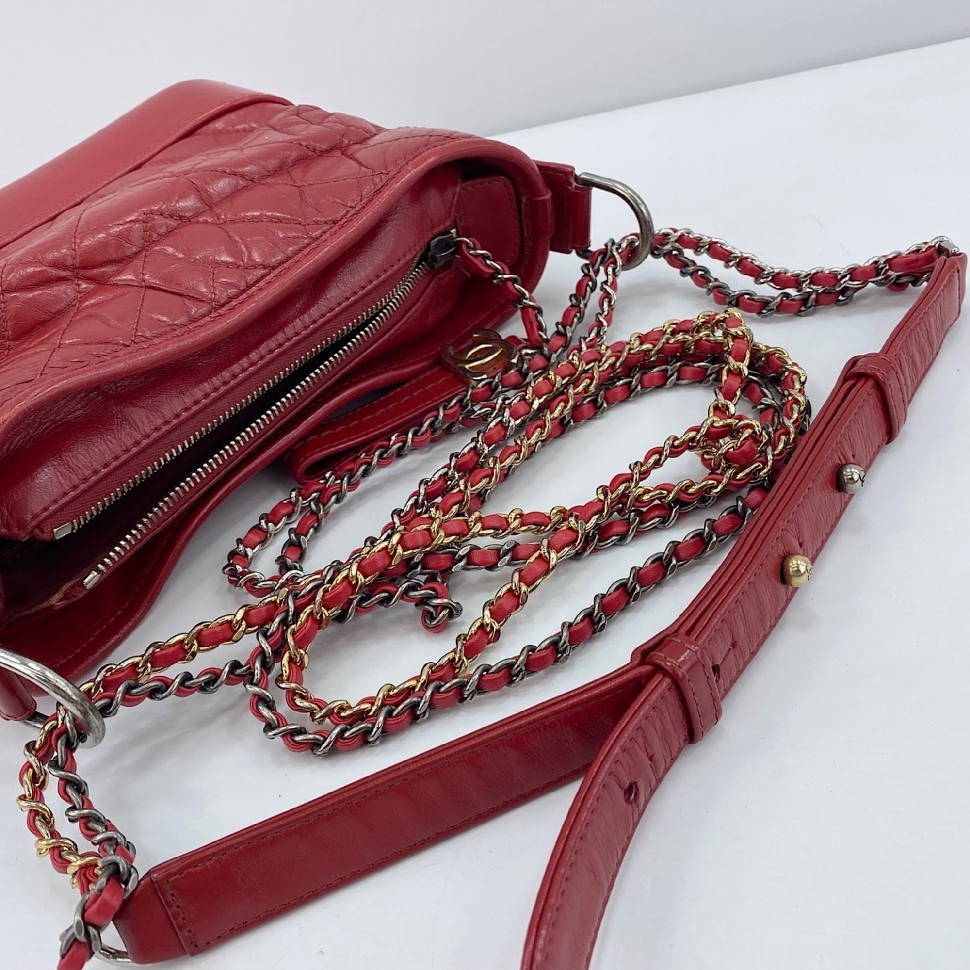 Chanel Clear Red Color Shoulder Bag (Pre-Owned)